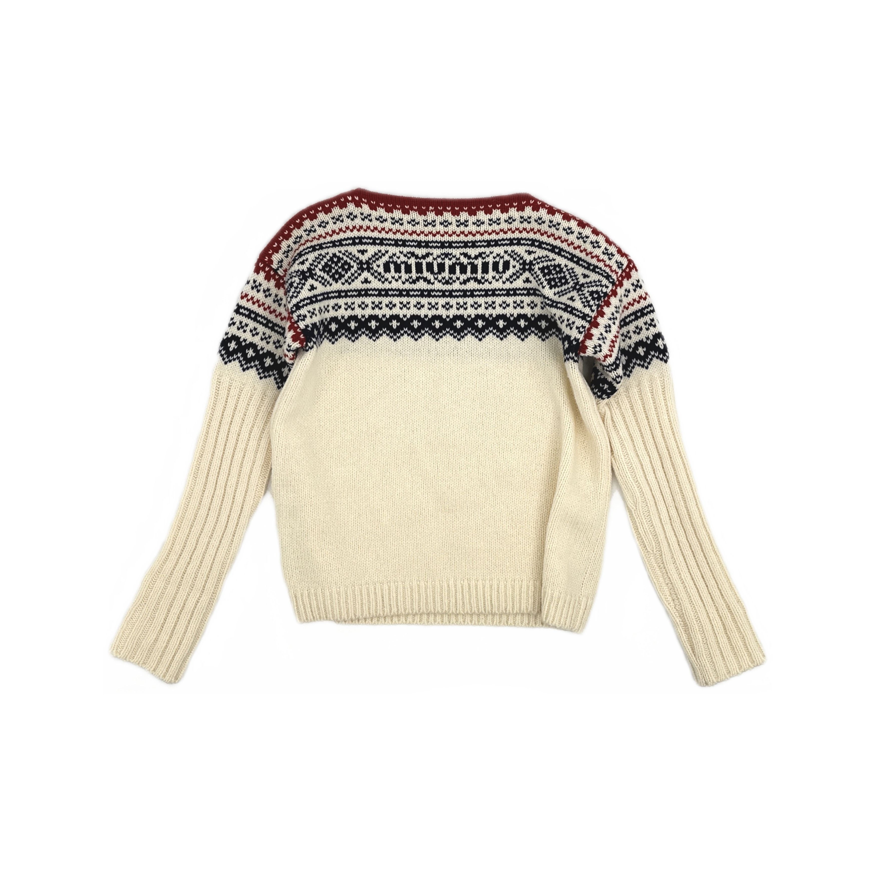 Miu Miu Miu Miu Geometric Pattern Wool Sweater Size 40 Size S / US 4 / IT 40 - 1 Thumbnail