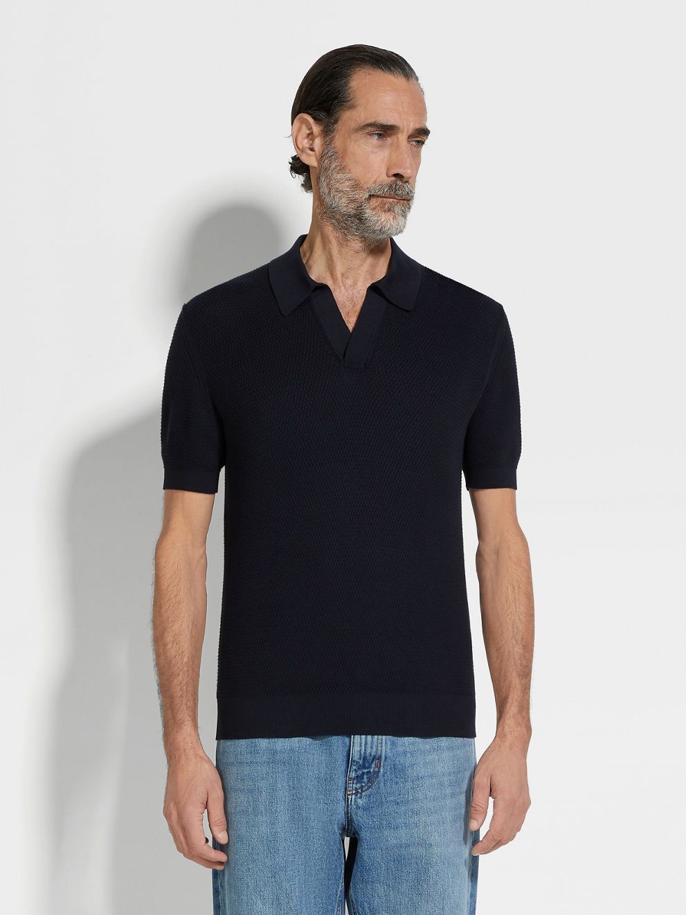 Ermenegildo Zegna o1s1rm0225 RUDC95A7 Polo Shirt in Navy Blue Size US S / EU 44-46 / 1 - 4 Thumbnail