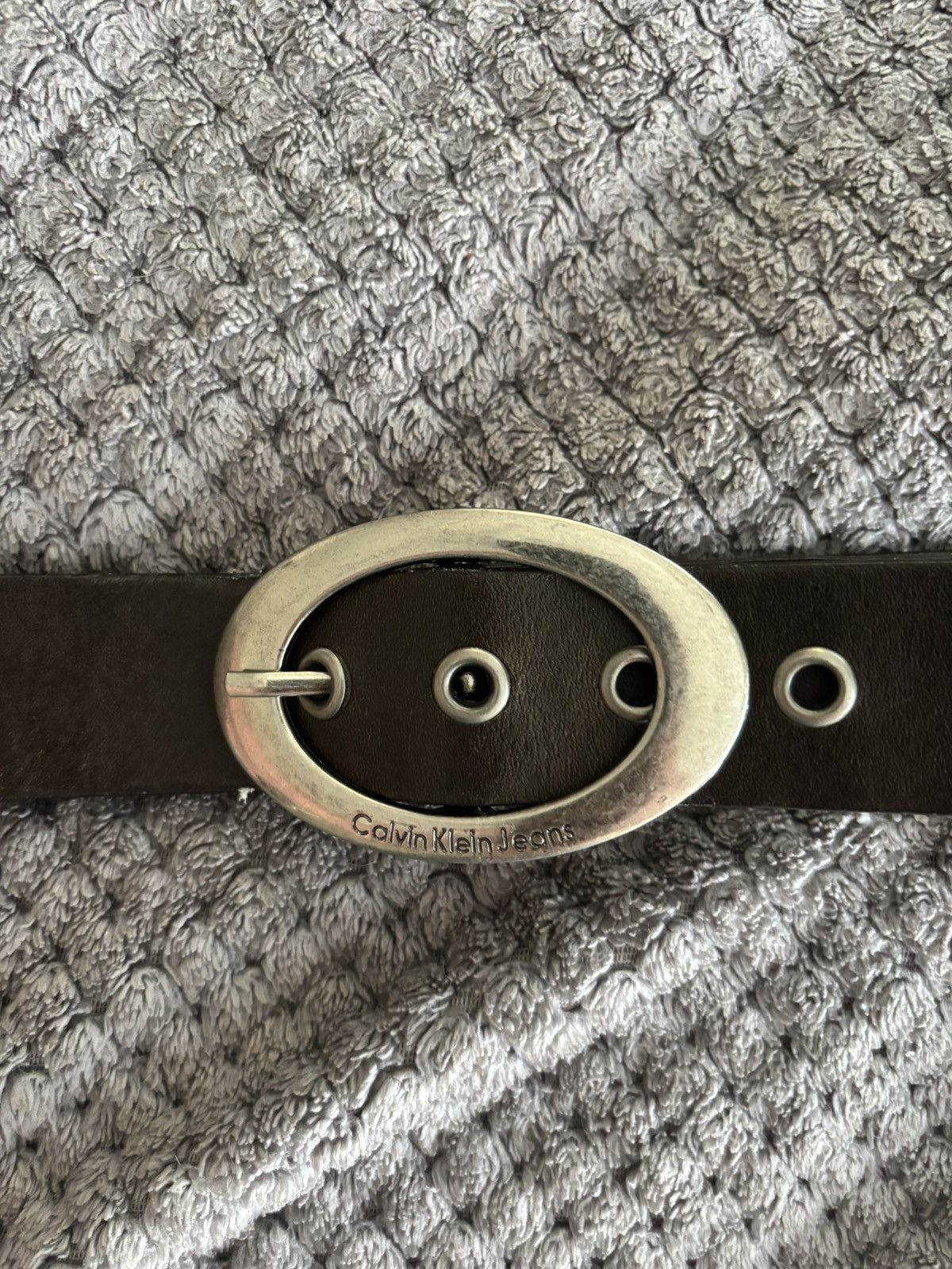 Calvin Klein Vintage CK Jeans Belt Size 44 - 1 Thumbnail