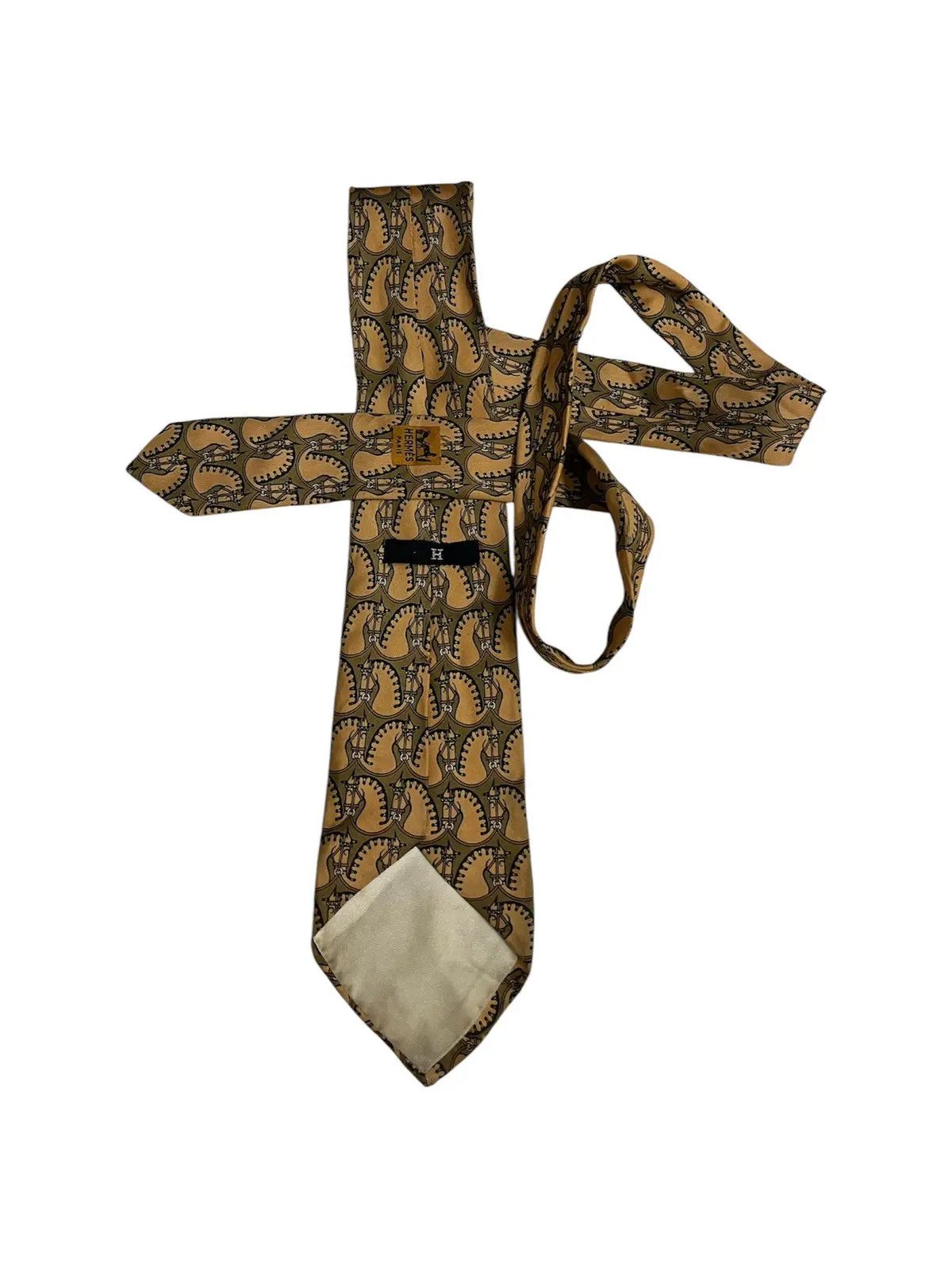 Hermes Hermes Monogram Silk Tie Size ONE SIZE - 2 Thumbnail