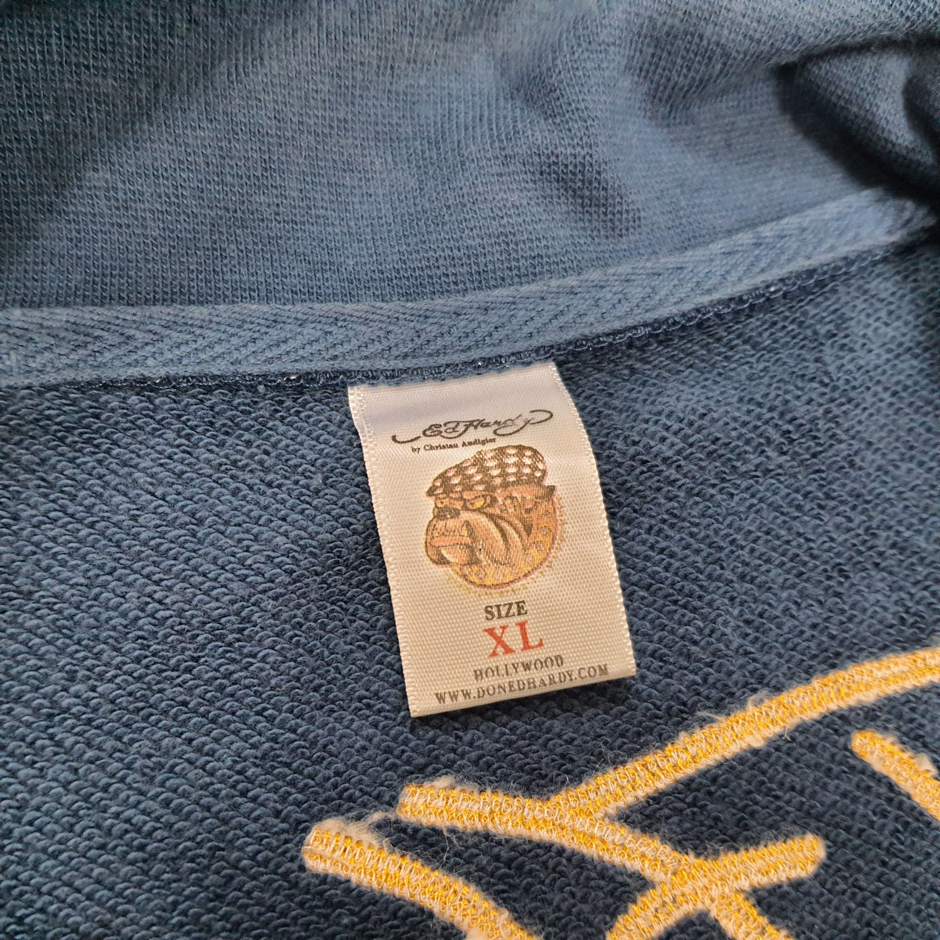 Christian Audigier × Ed Hardy × Vintage Vintage Ed Hardy by Christian Audigier Fullprint Sweatshirt Size US L / EU 52-54 / 3 - 4 Thumbnail