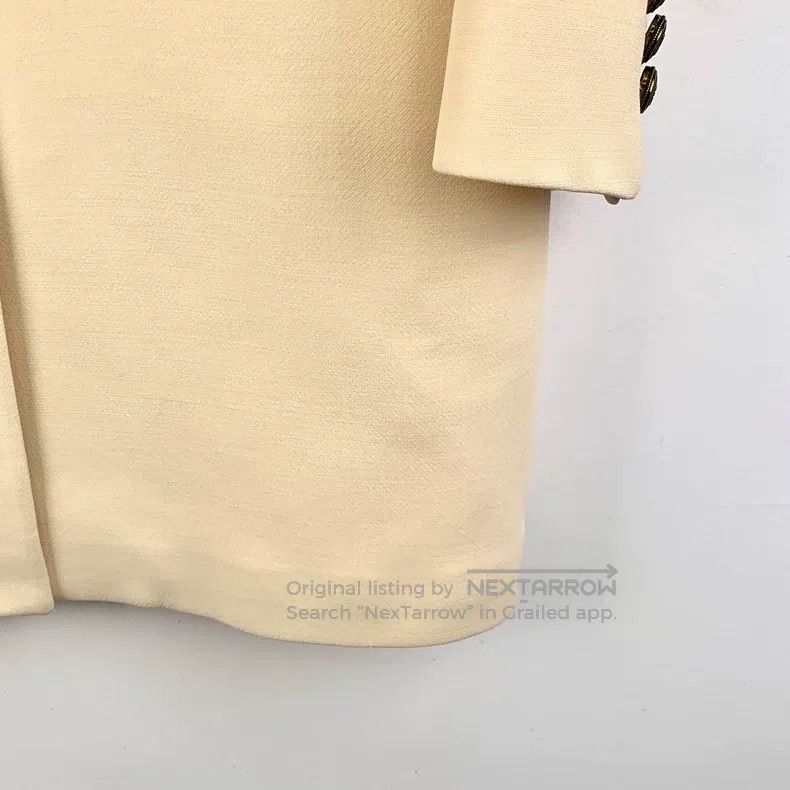 Prada Prada 22 beige wool round-neck single-breasted long-sleeve Size XS / US 0-2 / IT 36-38 - 5 Thumbnail