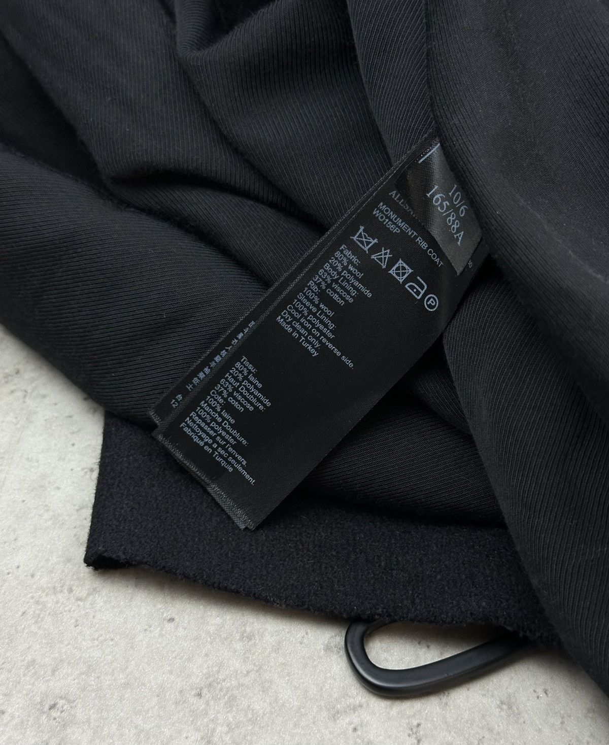 Allsaints AllSaints Monument Rib Coat Black Wool Blend Jacket UK 10 Size US M / EU 48-50 / 2 - 14 Thumbnail
