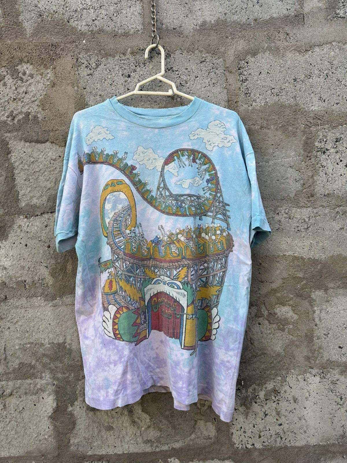 Grateful Dead × Vintage 1993 Vintage The Greatful Dead Roller Coaster T-shirt Size US XL / EU 56 / 4 - 1 Thumbnail