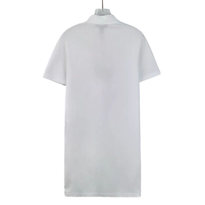 Louis Vuitton Louis Vuitton 22 white logo print chain cotton stand-up sh Size S / US 4 / IT 40 - 2 Thumbnail