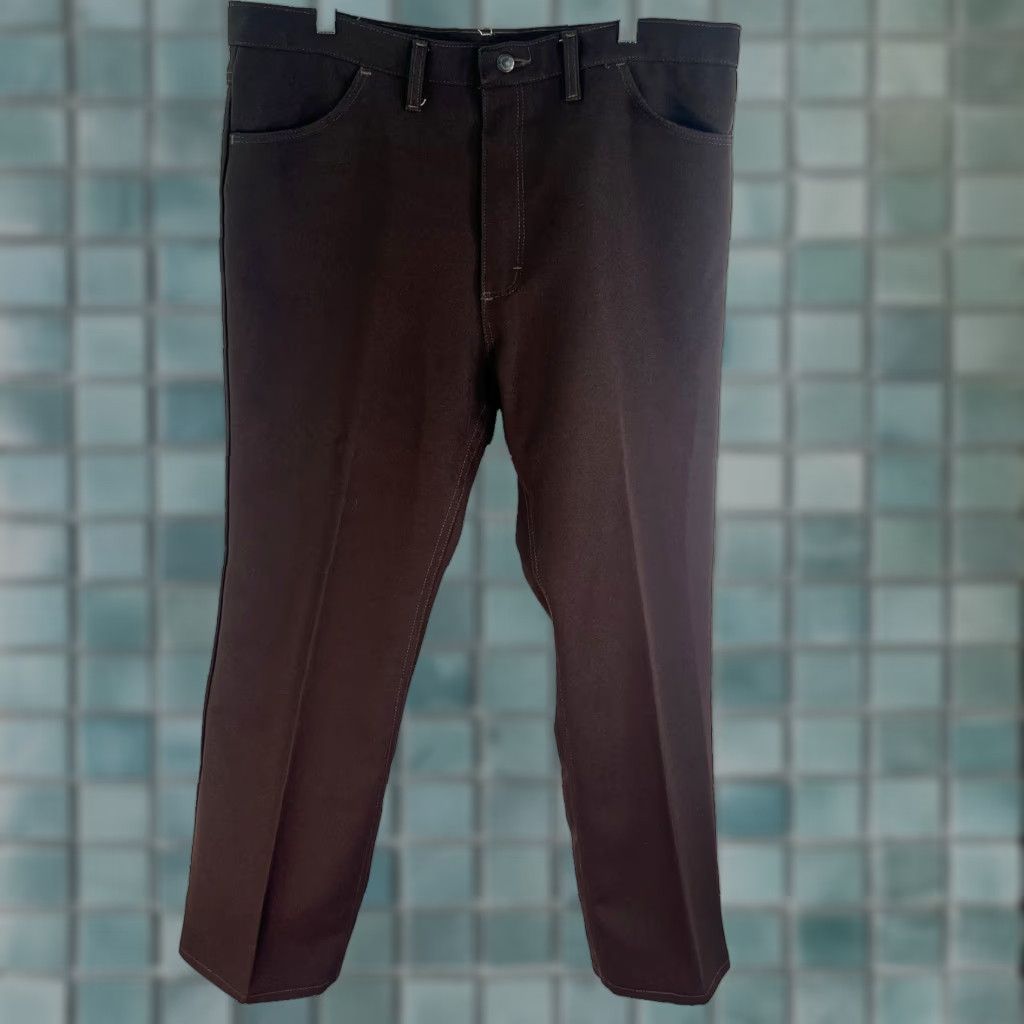 Wrangler VINTAGE Wrangler Western Boot Cut Poly Pants Mens 40 x 30 Brown USA Bootcut Pants Mens Brown Wrangler Cowboy Cut USA 80's Size US 40 / EU 56 - 1 Thumbnail