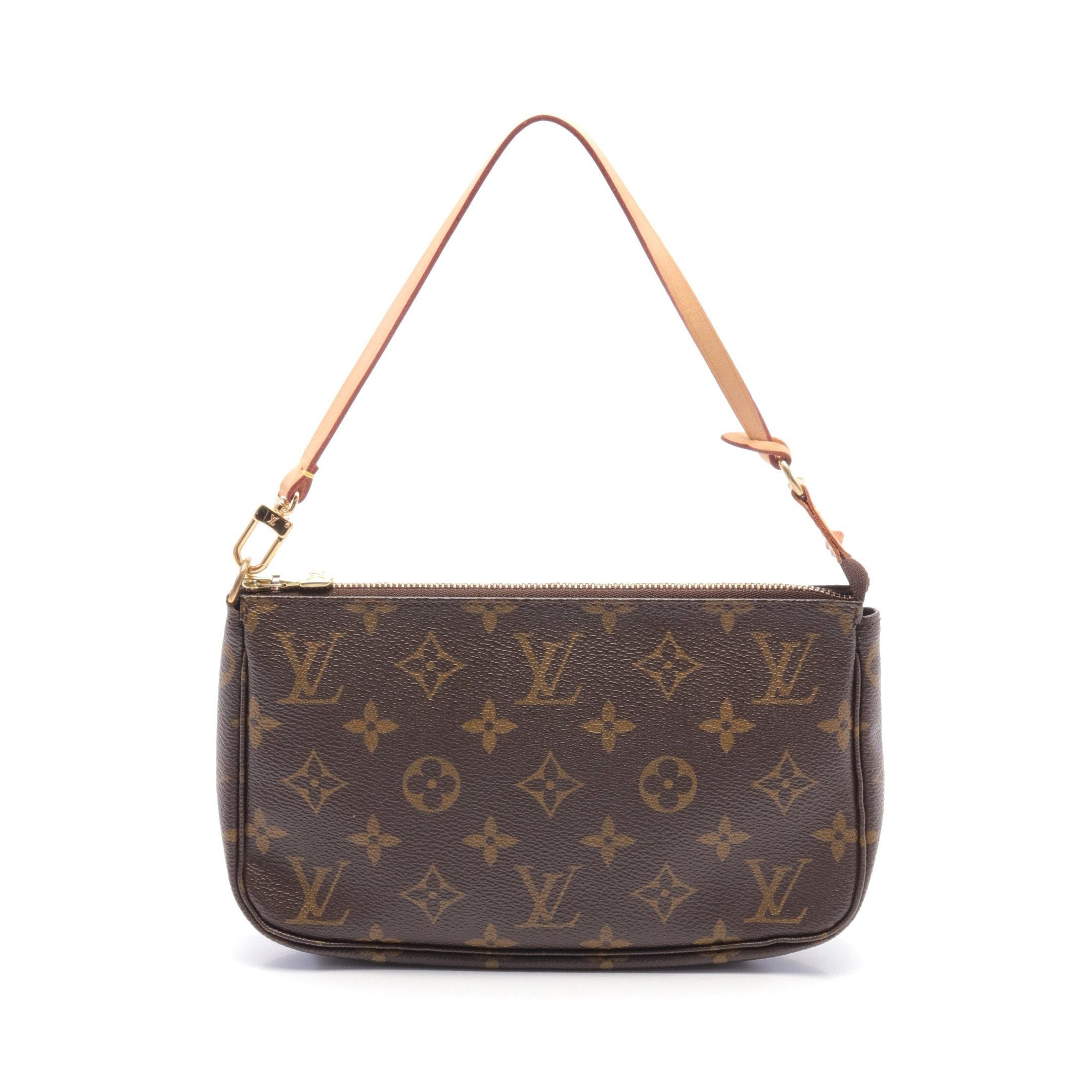 Louis Vuitton Louis Vuitton Pochette Accessoires Monogram Handbag Leather Brown Size ONE SIZE - 1 Thumbnail