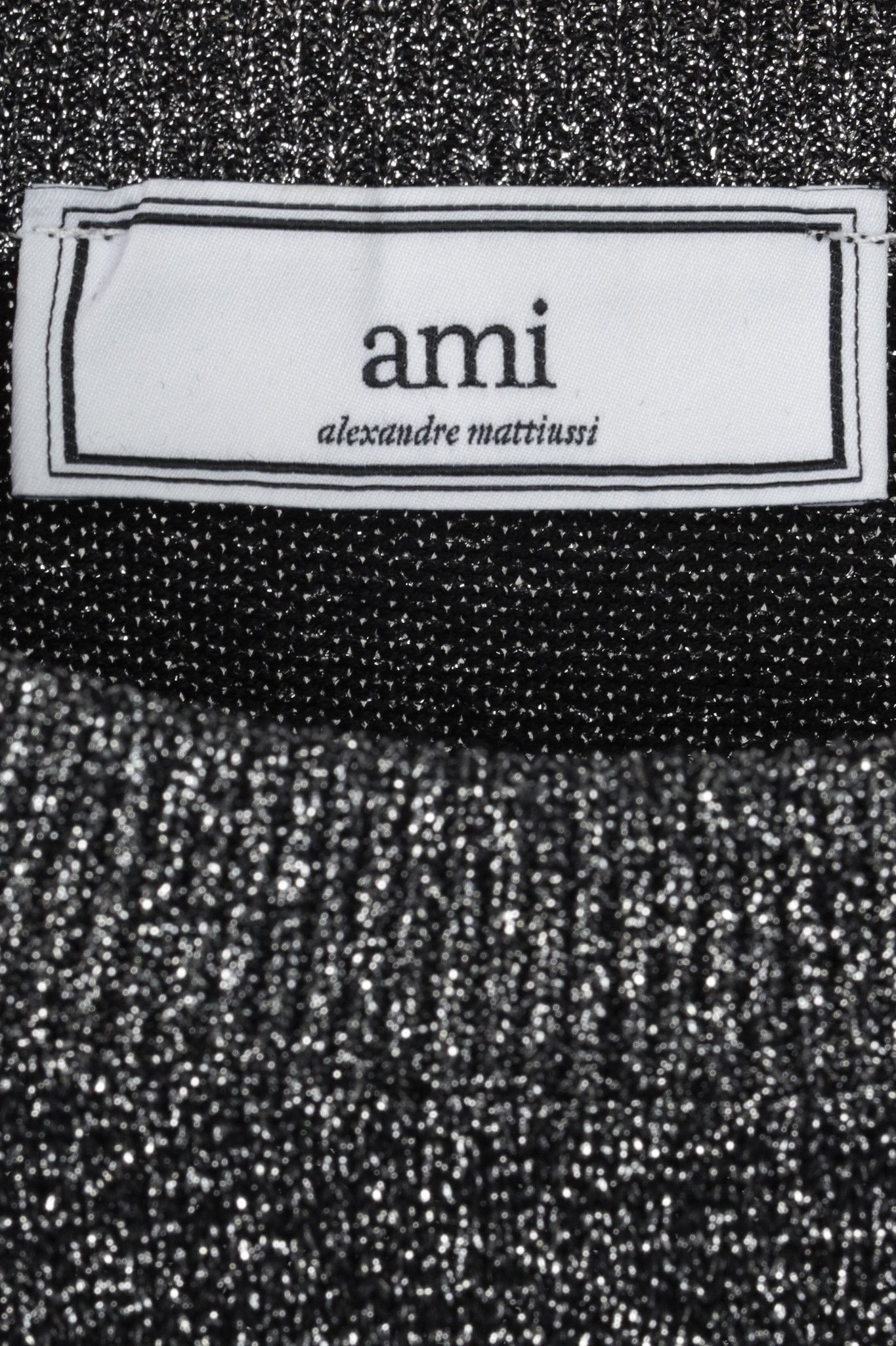 AMI AMI Tinsel Tone Black and Silver Metallic Crewneck Sweater Size US L / EU 52-54 / 3 - 4 Thumbnail