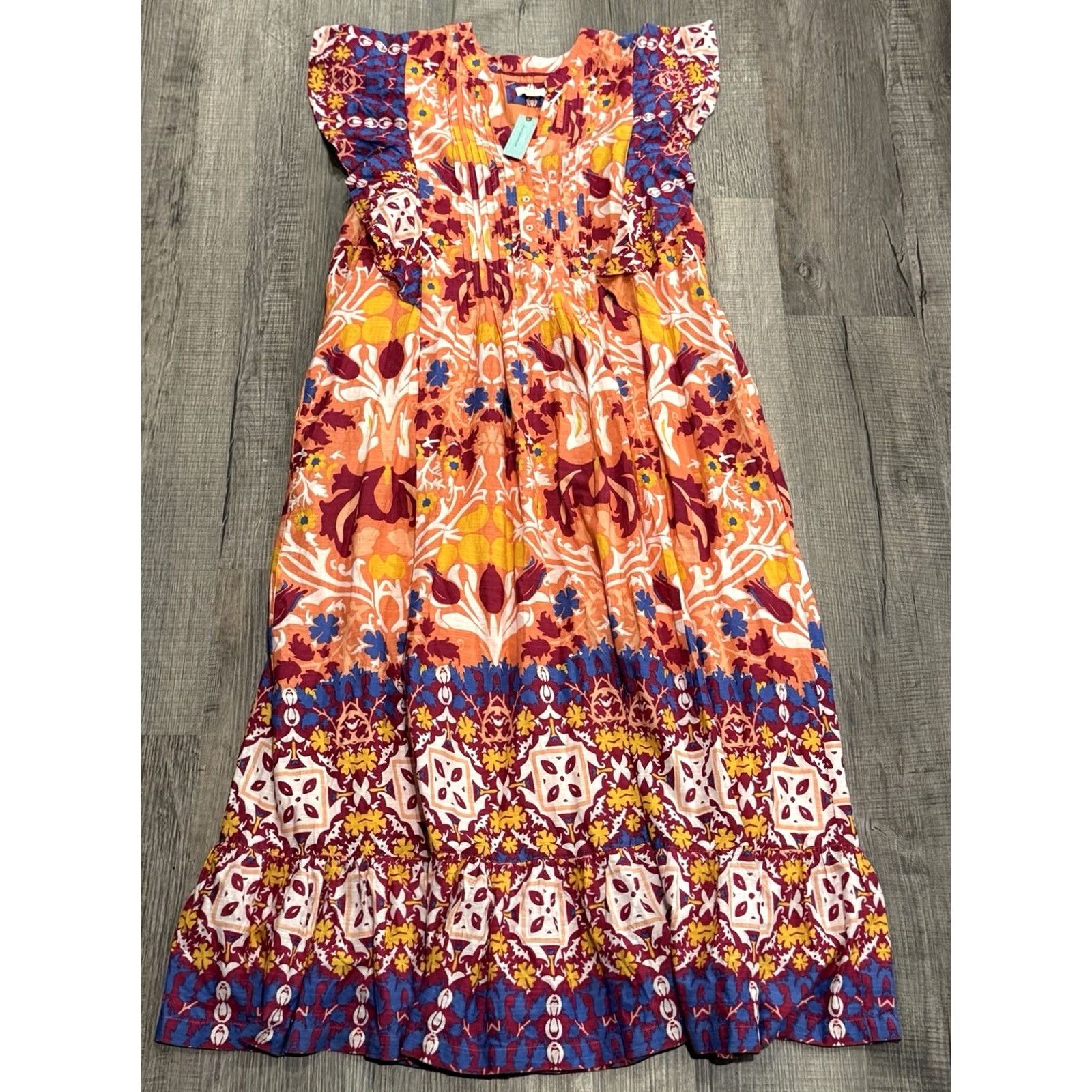 Anthropologie NWT Anthropologie Maeve The Cassandra Maxi Dress Plus Size 2X Maxi Dress Floral Multicolor Flutter Sleeve Bohemian 2XL Womens Shirts? Size XXL / US 16-18 / IT 52-54 - 4 Thumbnail