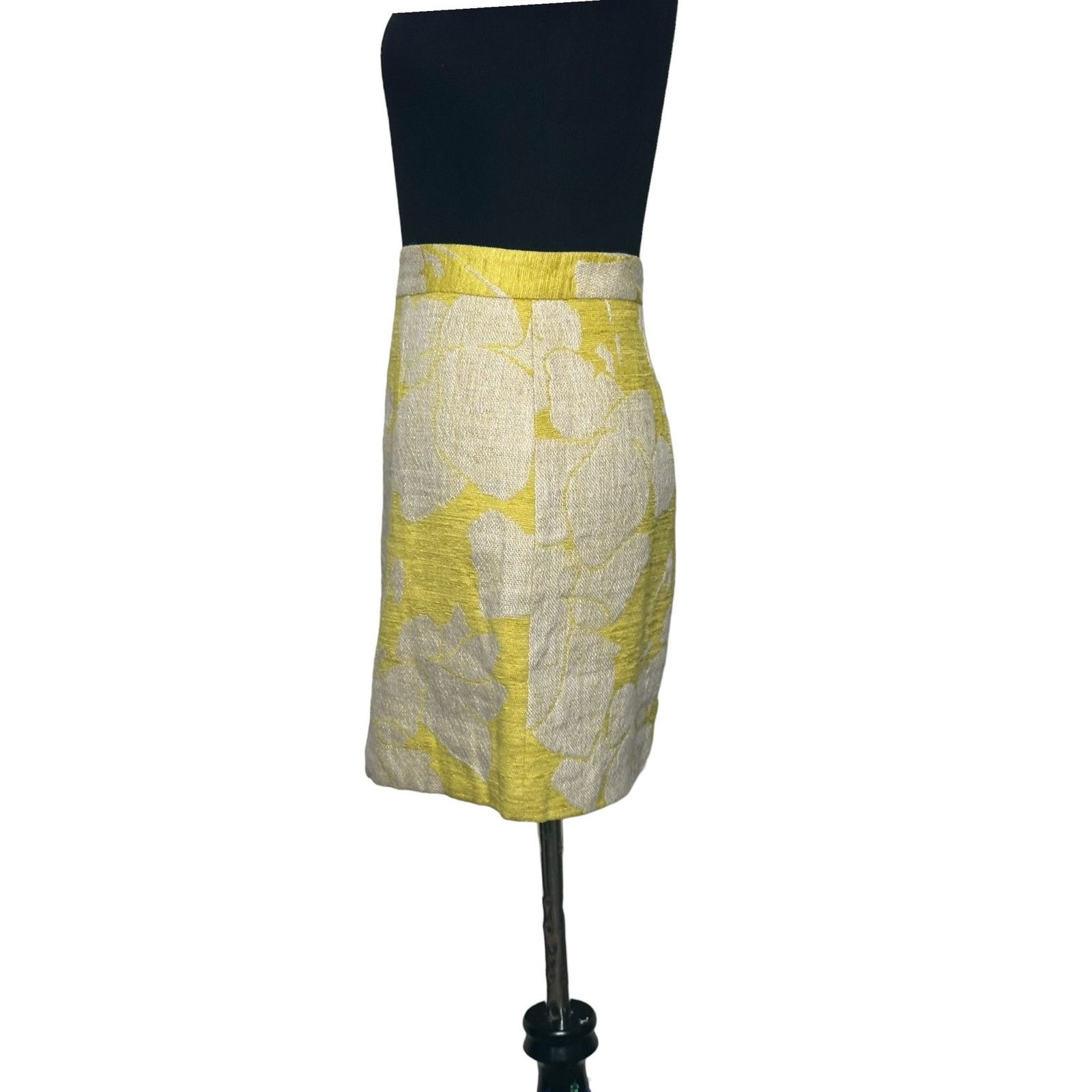 Zara Zara Basic yellow tan burlap lined mini skirt size Large Size 32" / US 10 / IT 46 - 7 Thumbnail