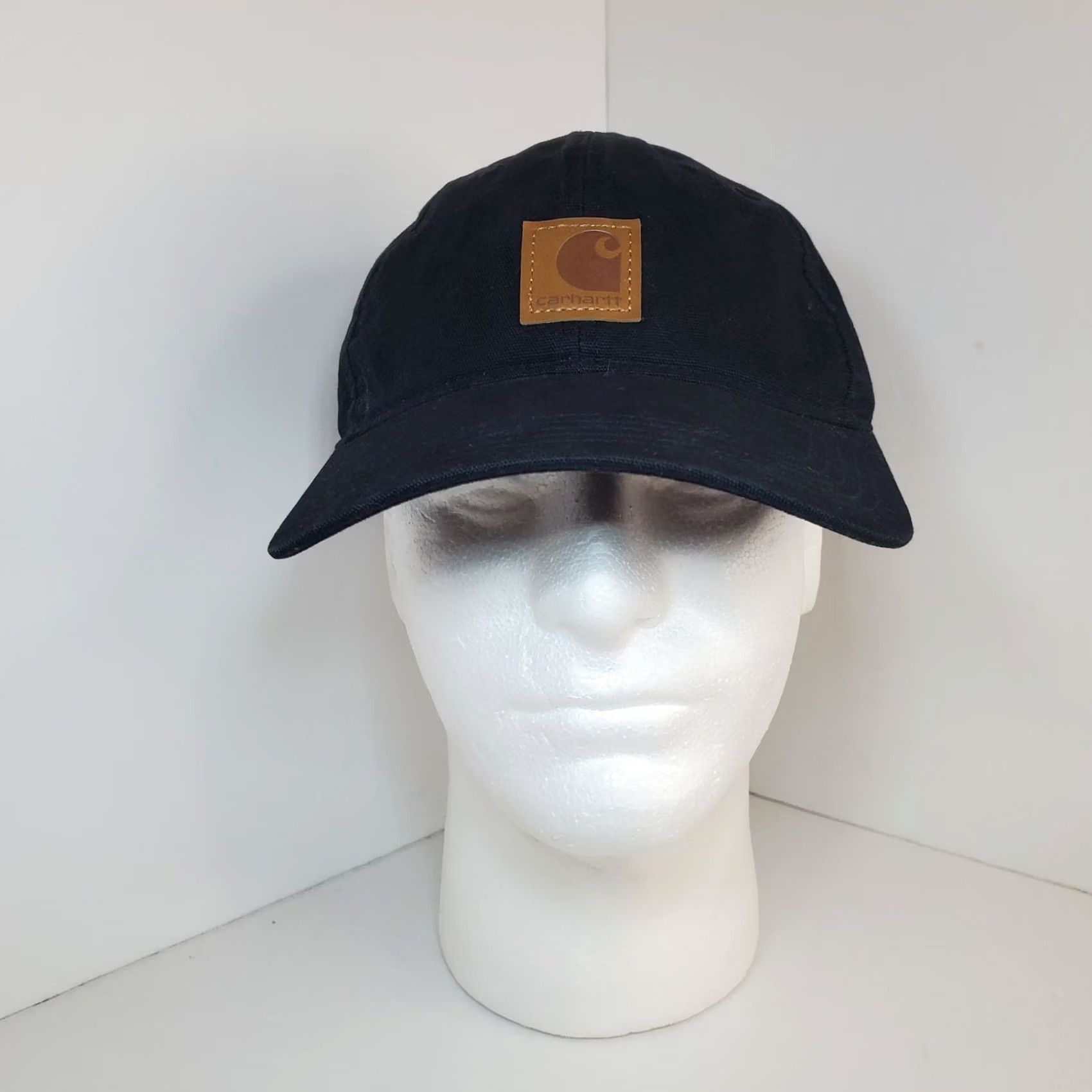 Carhartt CARHARTT Cap Hat Work Adjustable Hook and Loop Black Brown Leather Patch OSFM Size ONE SIZE - 2 Thumbnail