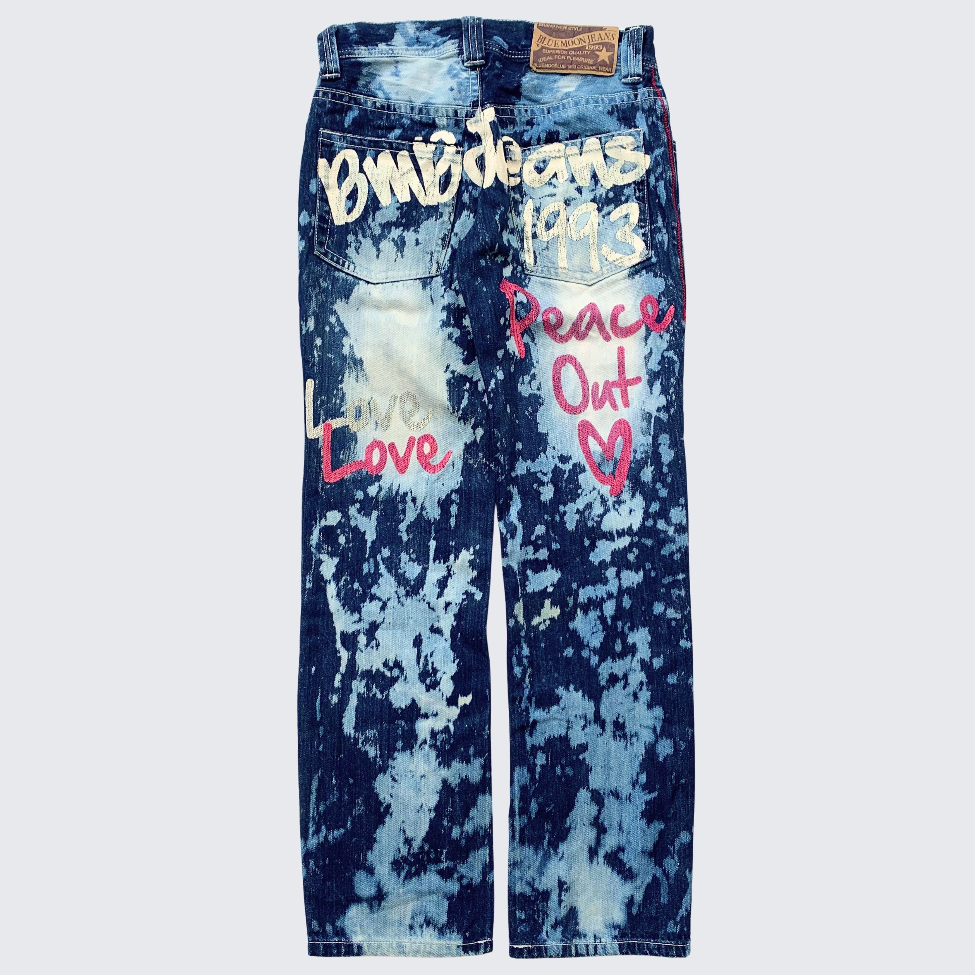 Japanese Brand Grunge 1990s Blue Moon Jeans Japan Hysteric Denim Pants Size 27" / US 4 / IT 40 - 5 Thumbnail