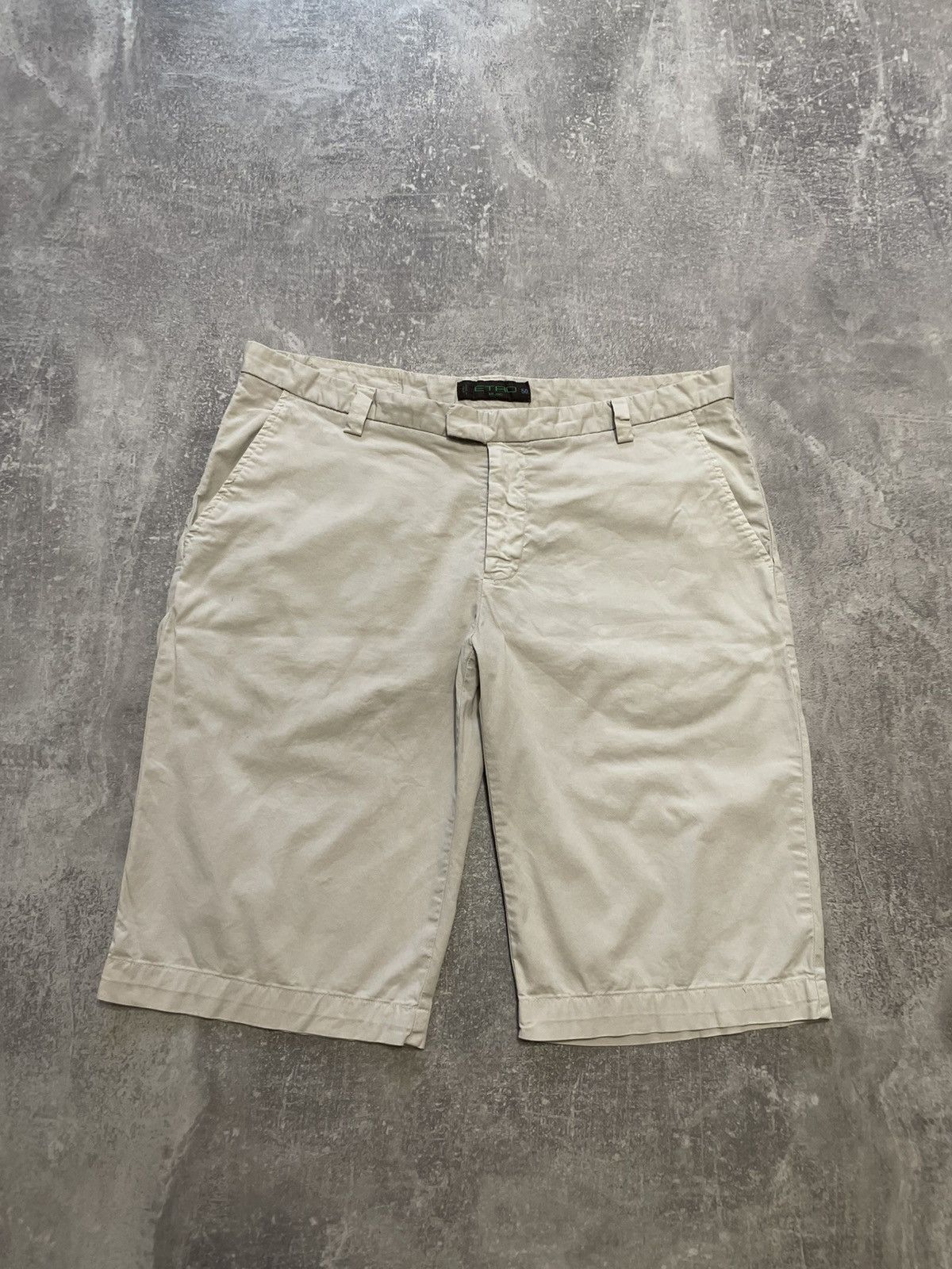 Etro × Vintage Vintage Etro Baige Cotton Shorts Size US 32 / EU 48 - 1 Thumbnail