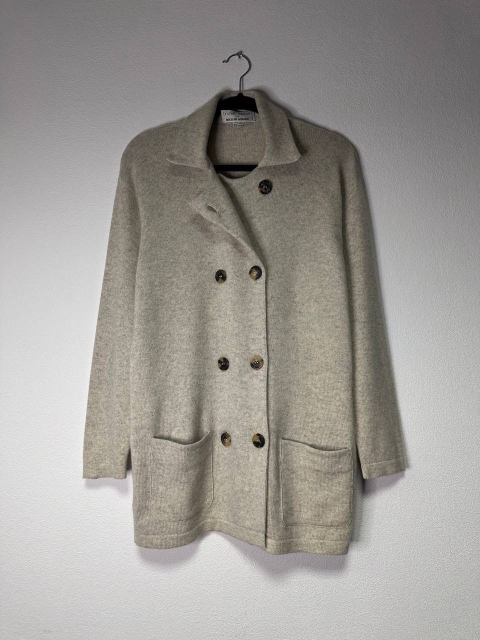 Brunello Cucinelli Cashmere Breasted Knit Coat Cardigan