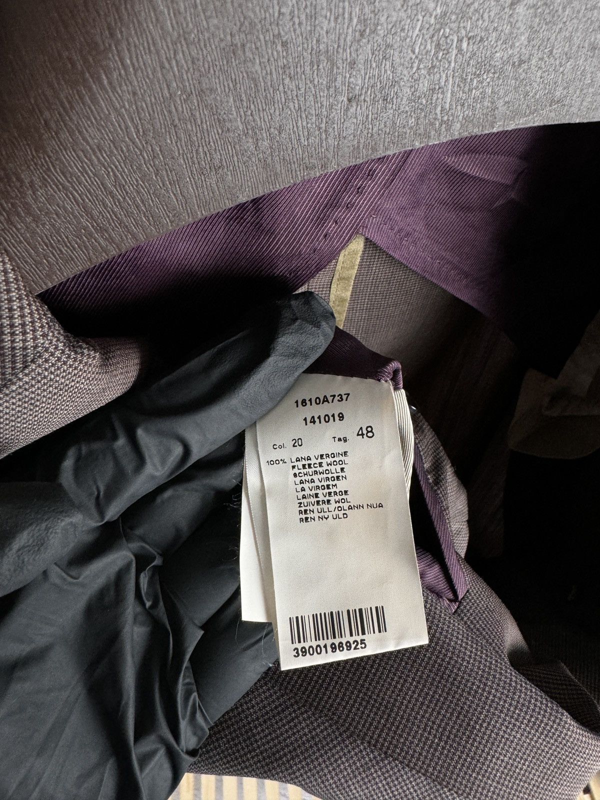Paoloni Paoloni grey brown 2 button unlined wool blazer Size 38R - 11 Thumbnail