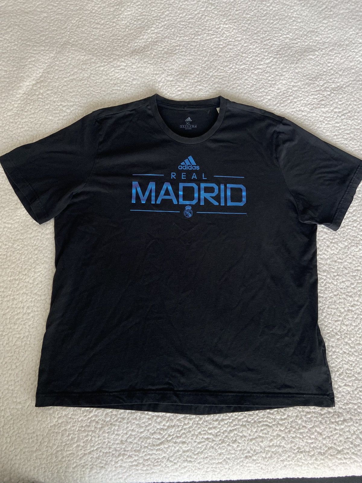 Adidas × Designer ADIDAS x FC REAL MADRID Short Sleeve Black Soccer Shirt XL Size US XL / EU 56 / 4 - 4 Thumbnail