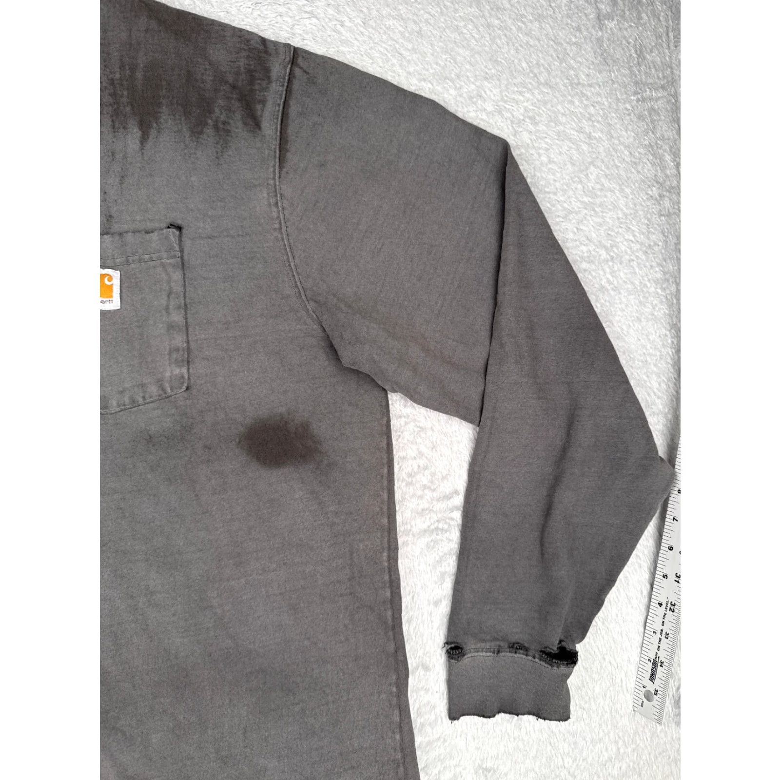 Carhartt Carhartt Shirt Men 2XL Gray Long Sleeve Pocket Crew Neck Cotton Knit All Seasons Pocket Carhartt Men'S K87 2XL Tall Womens? Wait. Size US XXL / EU 58 / 5 - 2 Thumbnail