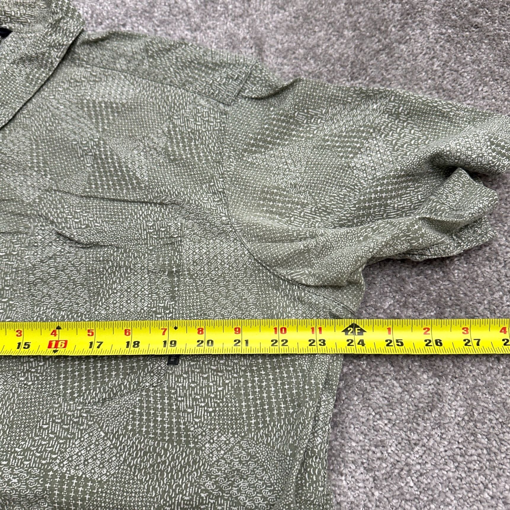 Vintage Columbia Button-Up Shirt Mens XL Green White Patterned Short Sleeve 100% Cotton Casual Outdoor Size US XL / EU 56 / 4 - 5 Thumbnail
