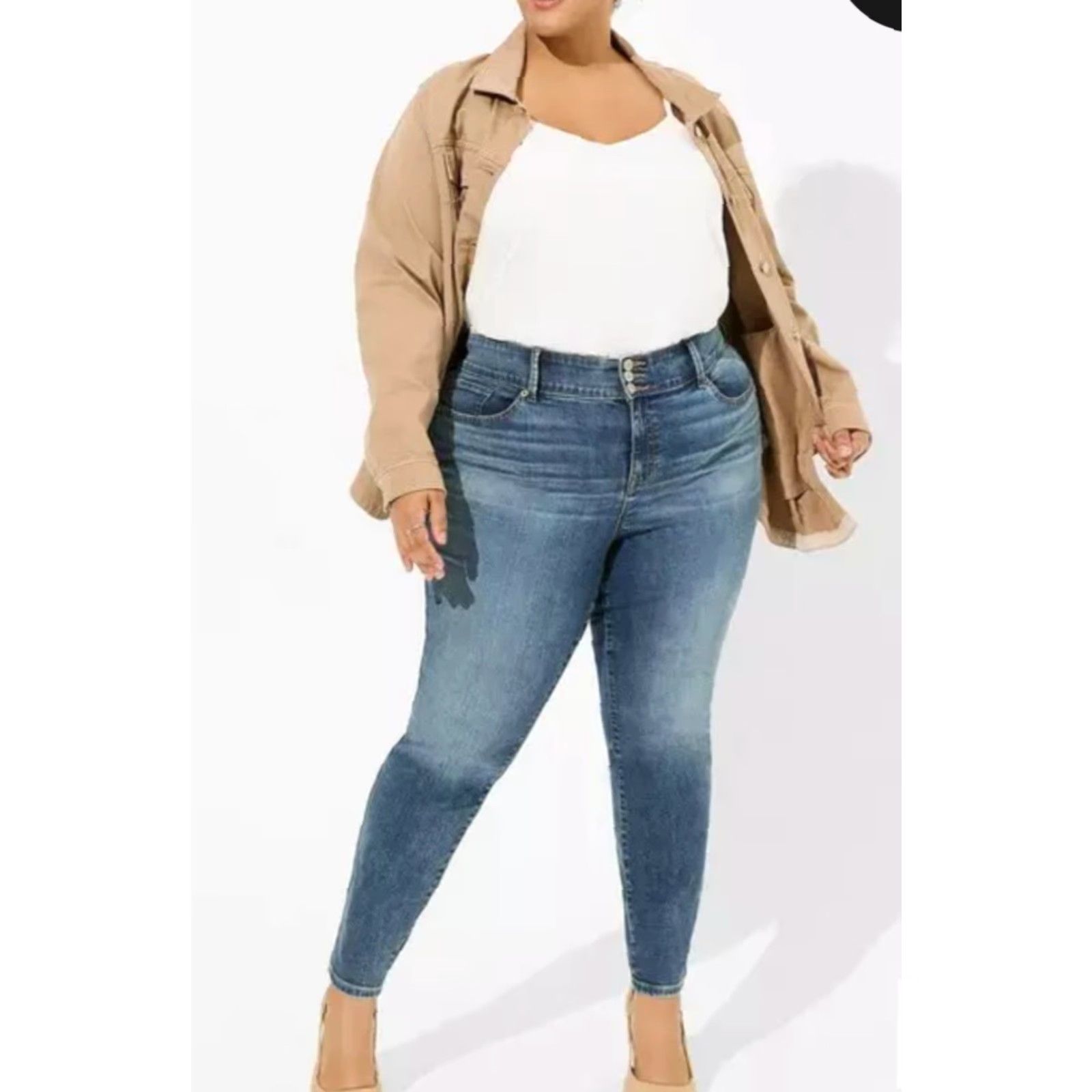 Torrid Torrid Jeans Women Slim XShort Plus 20 Blue Denim 5-Pocket Beach Super Soft Jegging Size 42" / US 20 - 2 Thumbnail