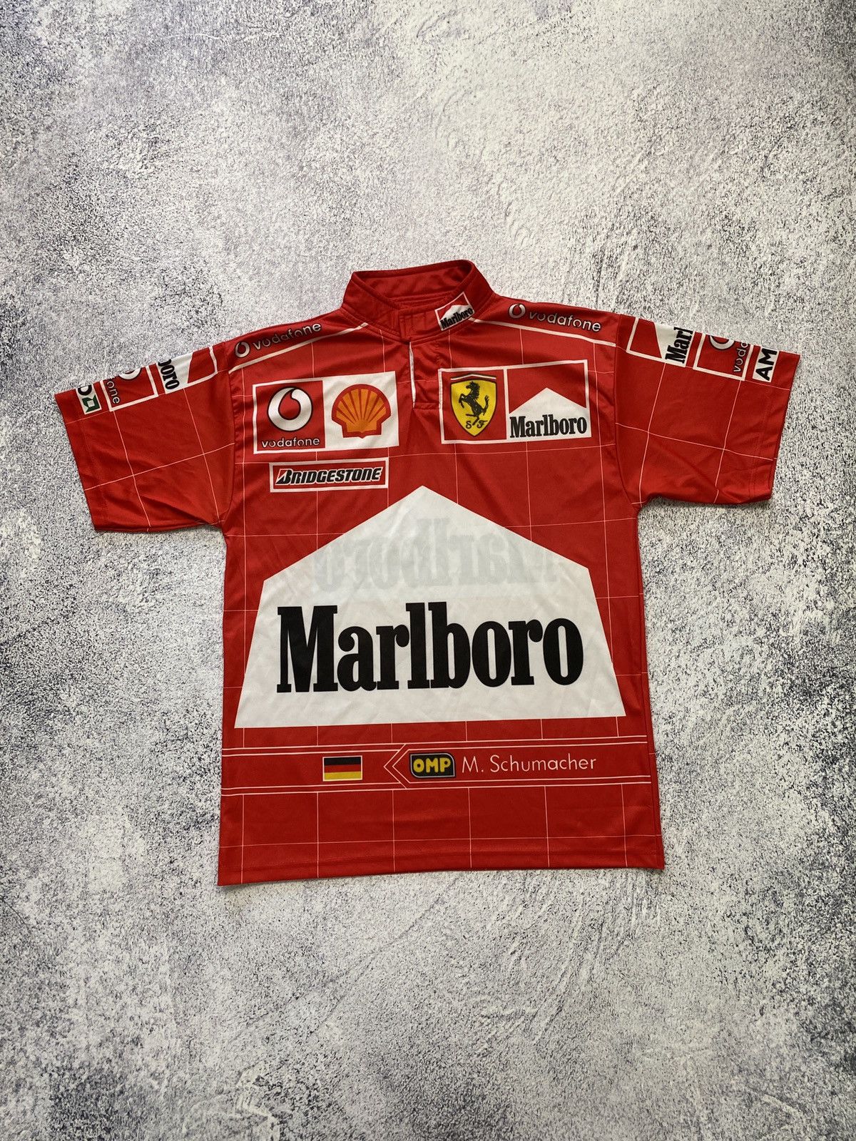 Marlboro Vintage Michael Schumaher Marlboro Polo T-shirt Tee | Grailed