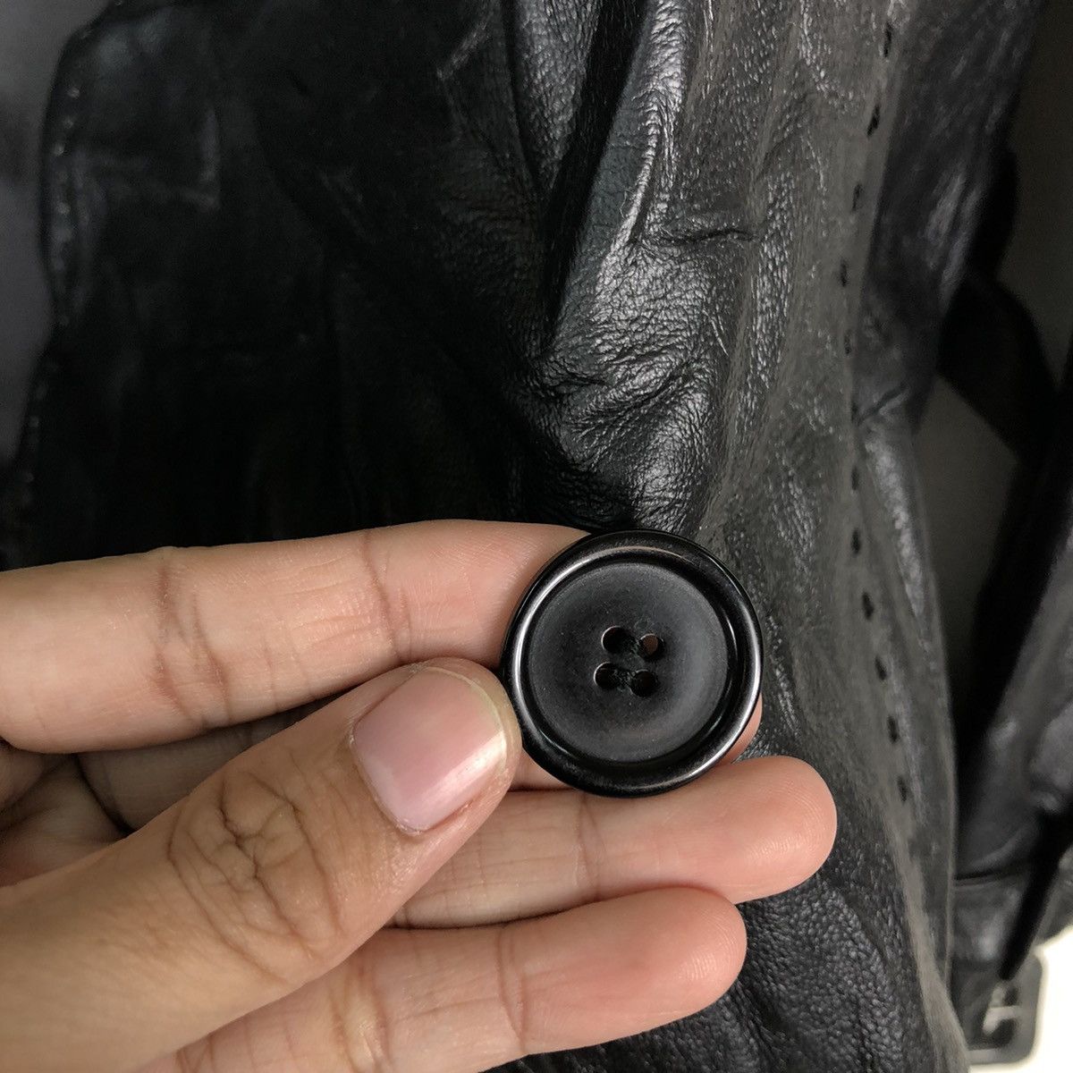 Japanese Brand 🔥Biker Leather Jacket Soft Parachute Design Chest Mania Size US M / EU 48-50 / 2 - 16 Thumbnail