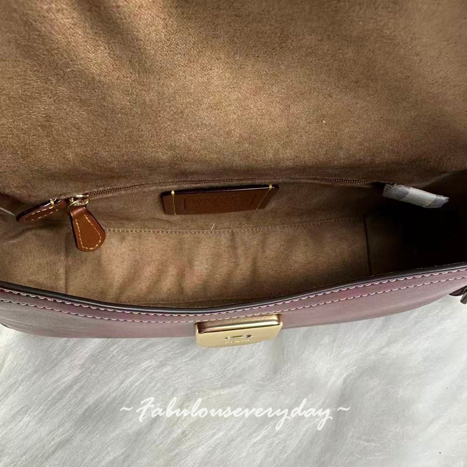 Coach Coach Etta Small Flap Shoulder Bag Leather Maroon Merlot Size ONE SIZE - 9 Thumbnail