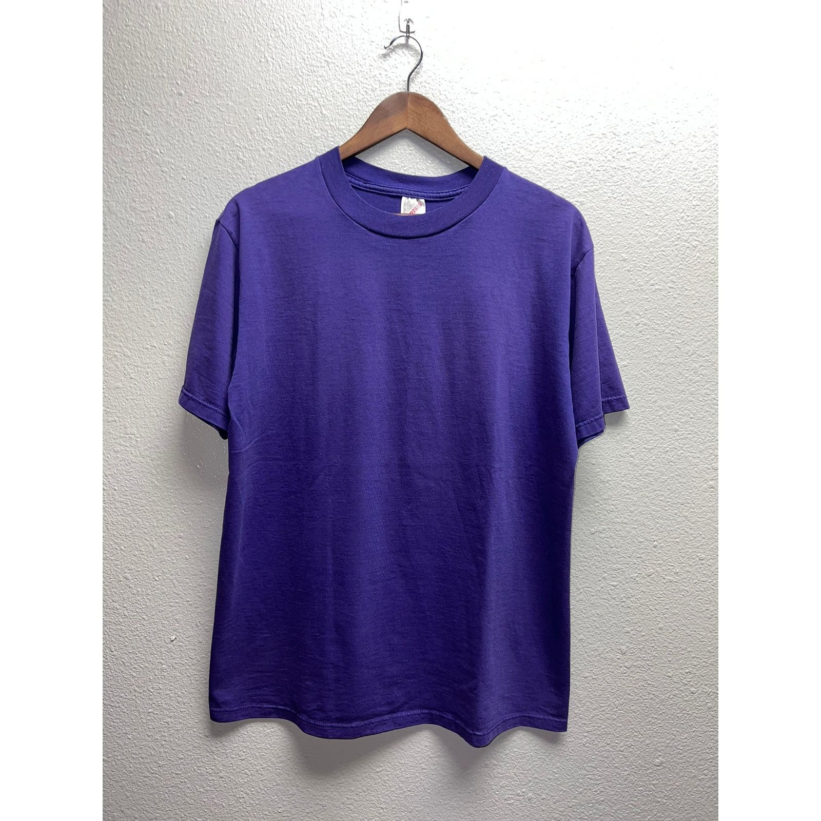 Jerzees Vintage Purple Blank Shirt Jerzees USA Made 50/50 Tee 90s L Size US L / EU 52-54 / 3 - 1 Thumbnail
