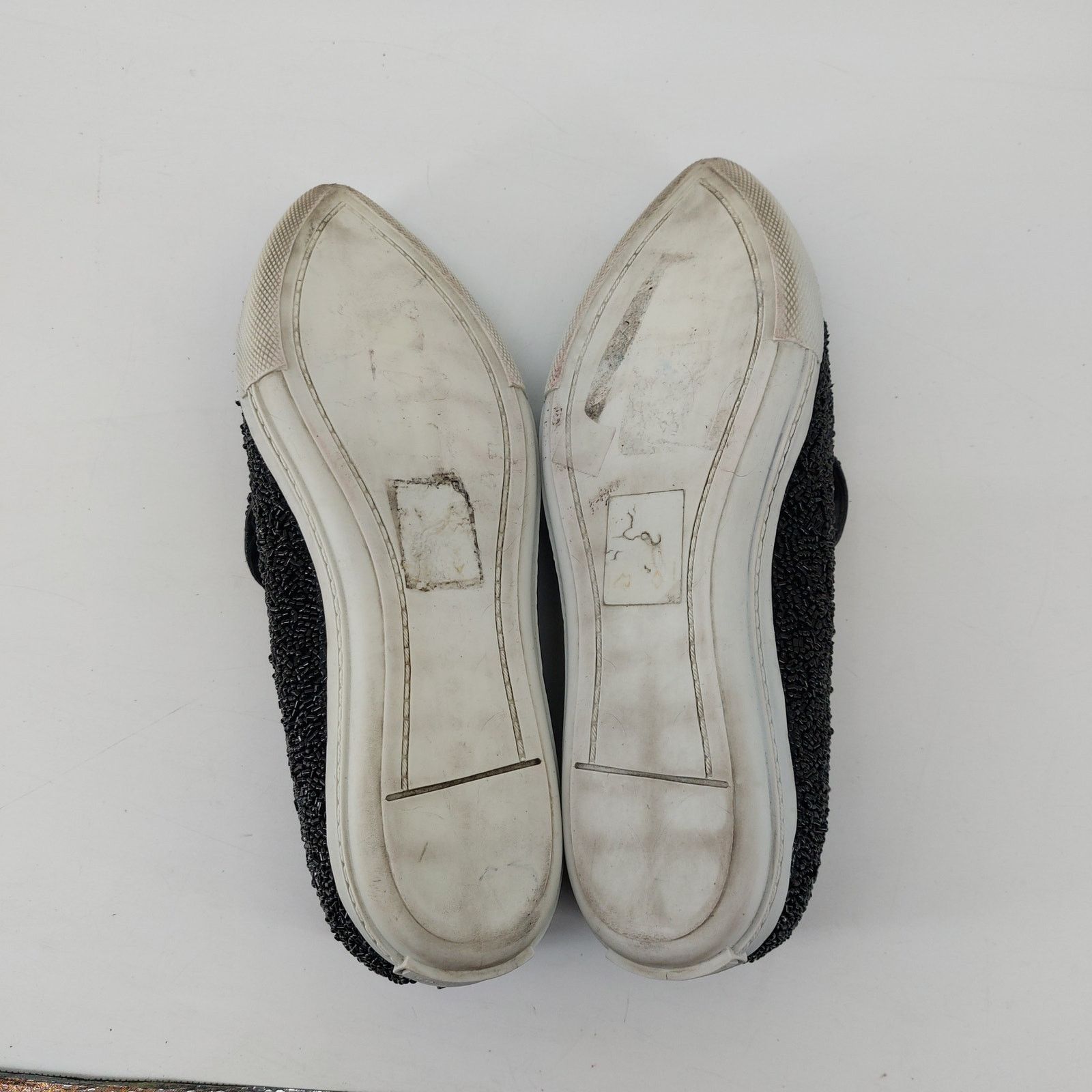 Alice + Olivia Alice + Olivia Beaded Sneaker Shoe Black Leather Point Toe Size US 9 / IT 39 - 6 Thumbnail