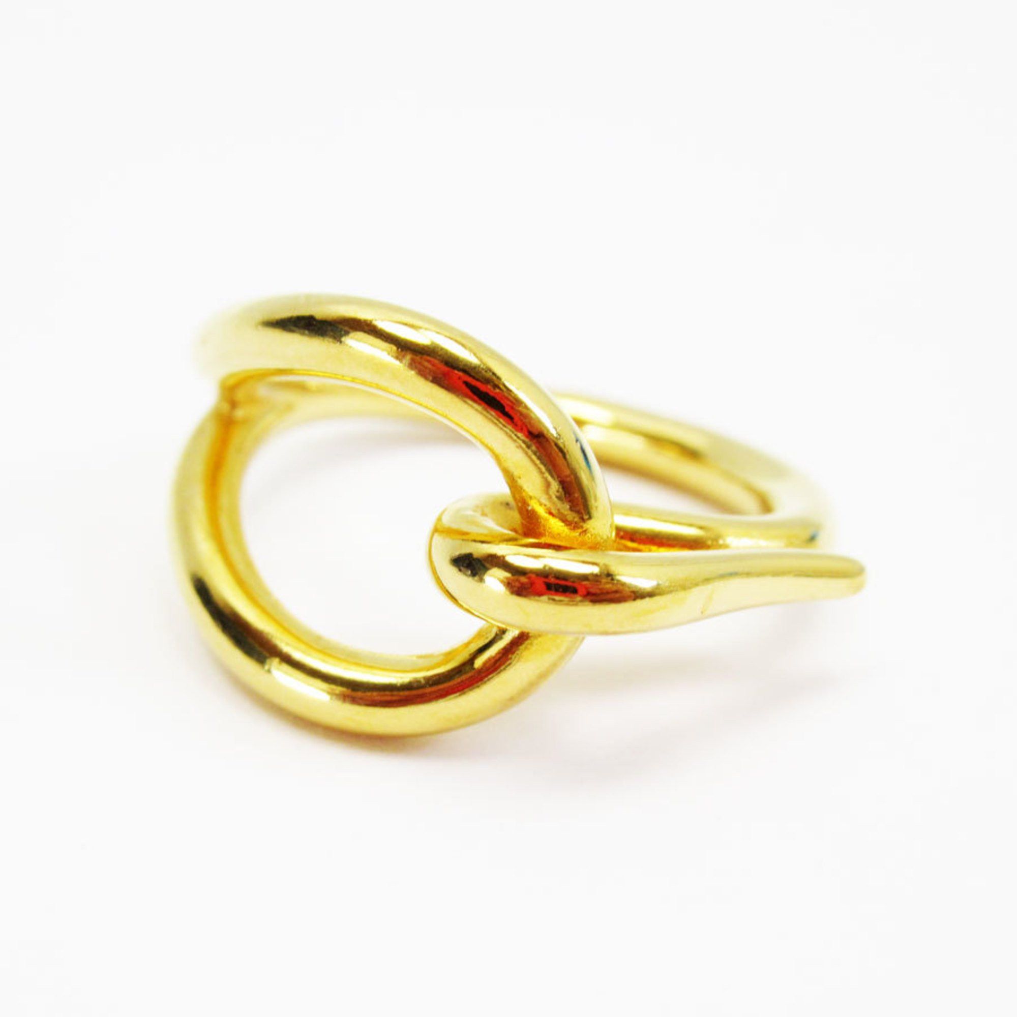 image of Hermes Scarf Muffler Ring Metal Gold Ladies W0256A, Women's