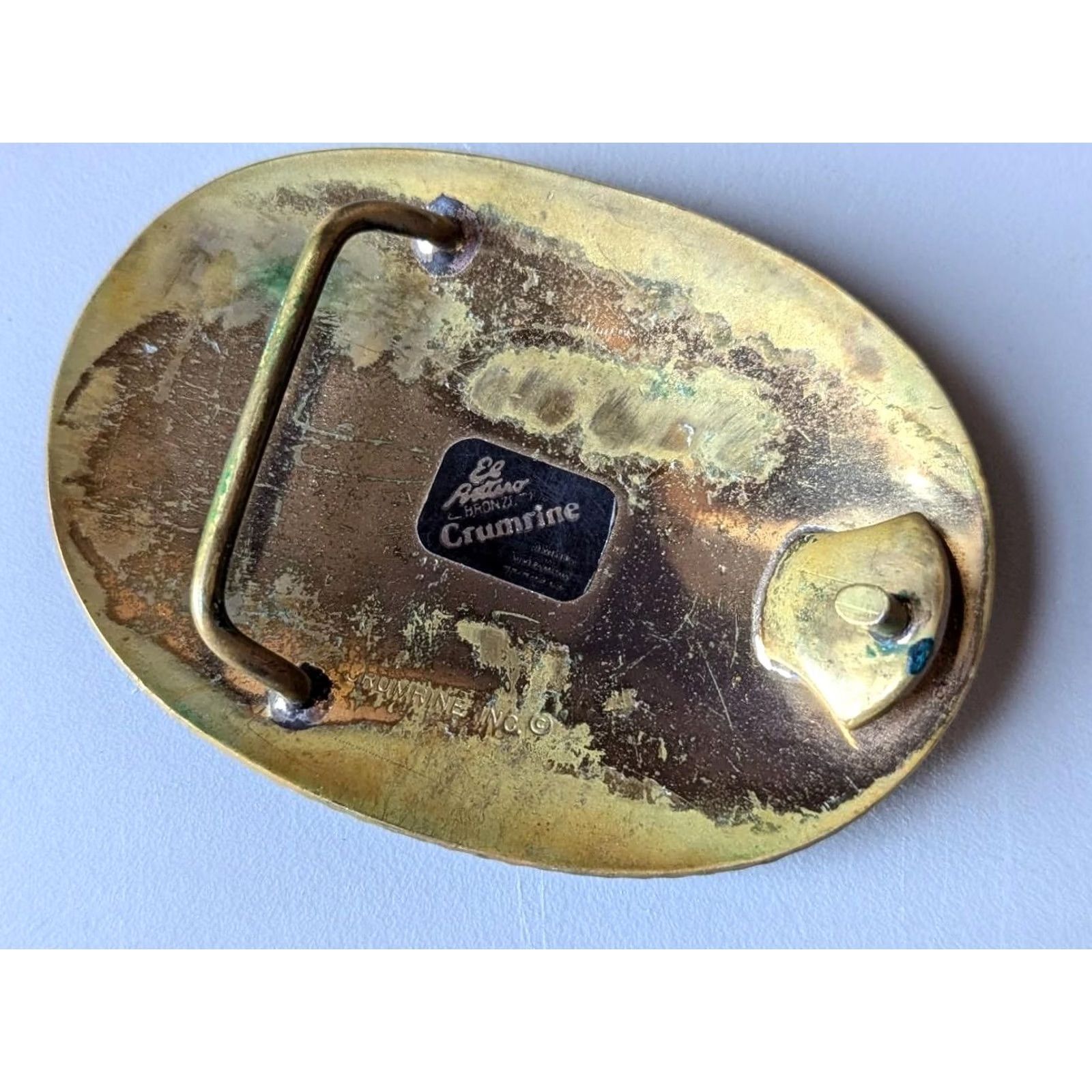 Vintage VINTAGE CRUMRINE belt buckle "C" sterling silver bronze Western Cowboy Men? Size ONE SIZE - 5 Thumbnail