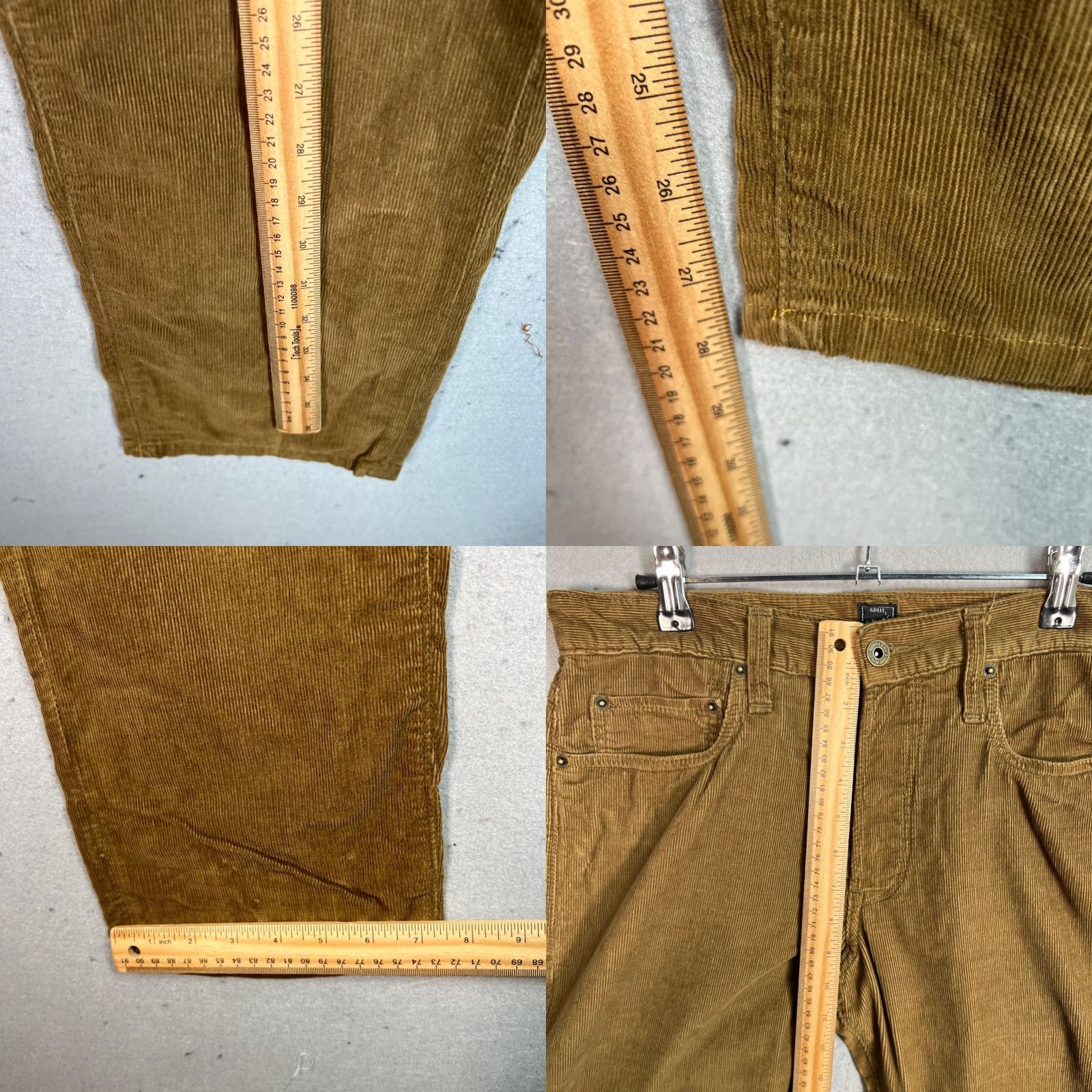 Denime VINTAGE Glenn's Denim Chino Pants 31 Brown Cotton Corduroy Made in USA Mens Size US 31 - 8 Thumbnail