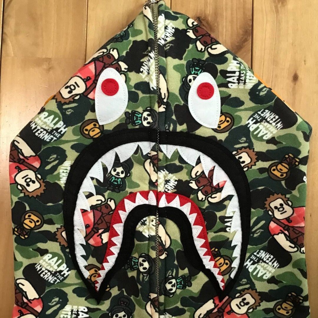 Bape BAPE Disney Ralph Breaks the Internet Shark Full Zip Hoodie Size US XXL / EU 58 / 5 - 3 Thumbnail