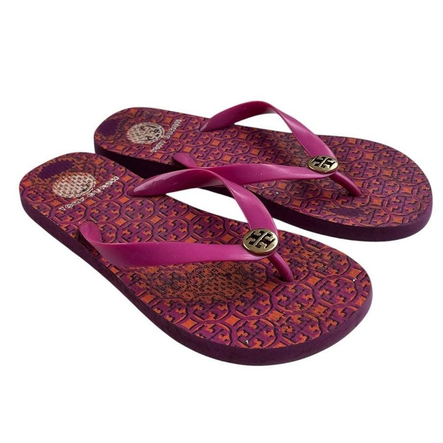 Tory Burch Tory Burch Thandie Rubber Flip Flop Sandal Pink Beach Size 6 Size US 6 / IT 36 - 2 Thumbnail