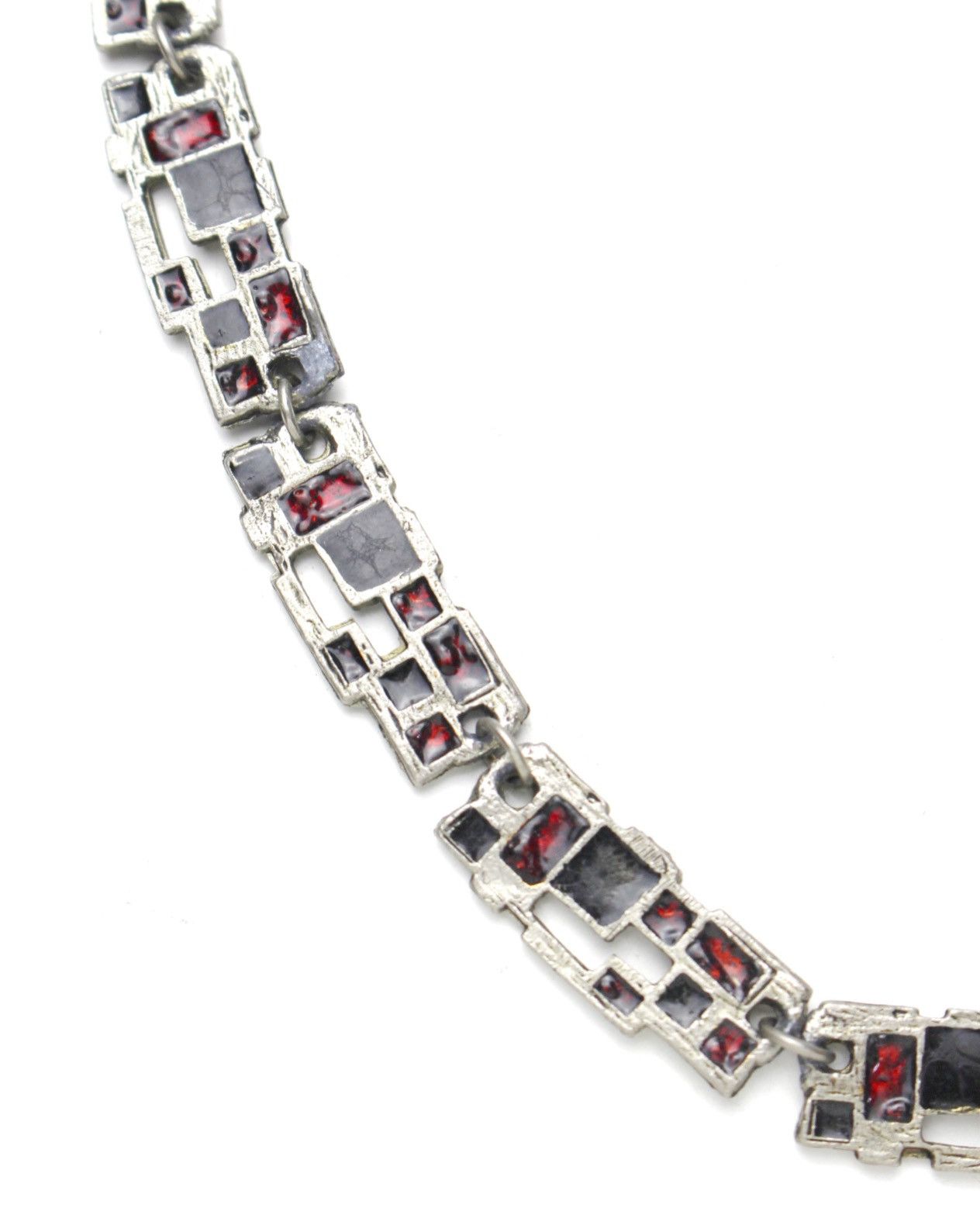 Vintage 2000S JAPANESE MADE MIRACLE MOSAIC SILVER-PLATED NECKLACE Size ONE SIZE - 3 Thumbnail