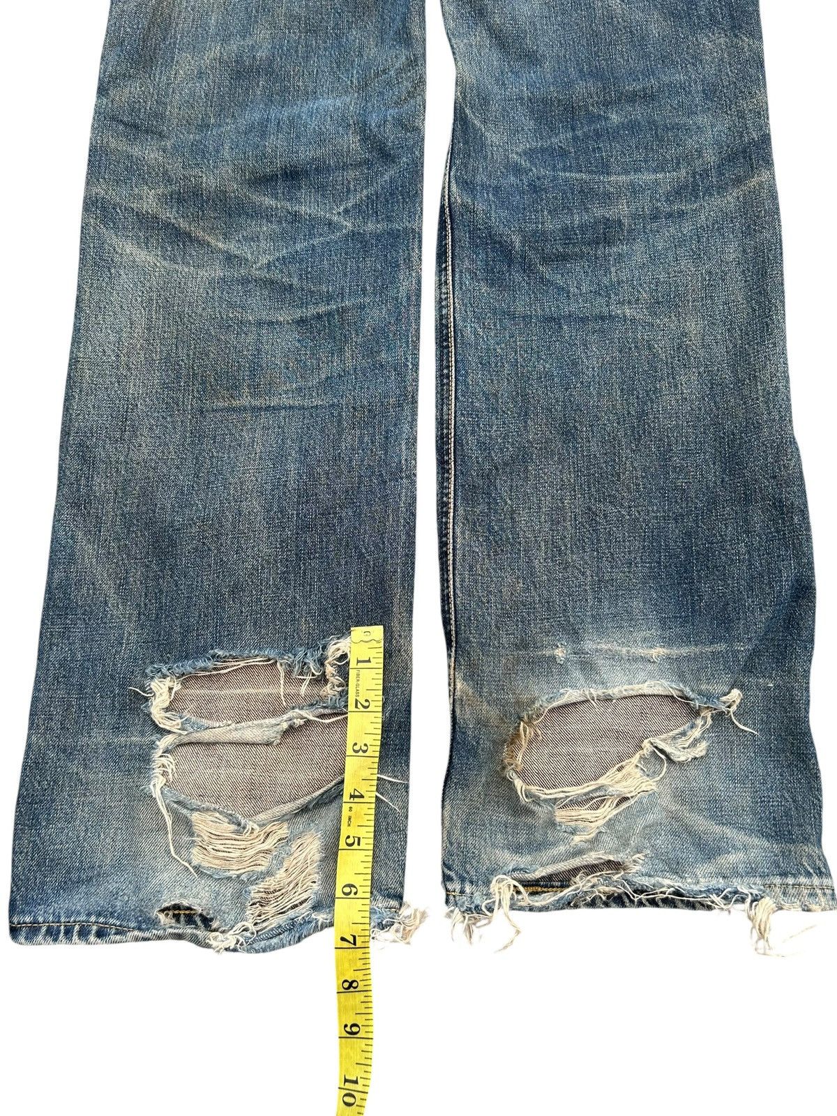 Kapital × Lee × Vintage Vintage Lee Selvedge Rusty Distressed Denim Jeans Mudwash Size US 28 / EU 44 - 15 Thumbnail