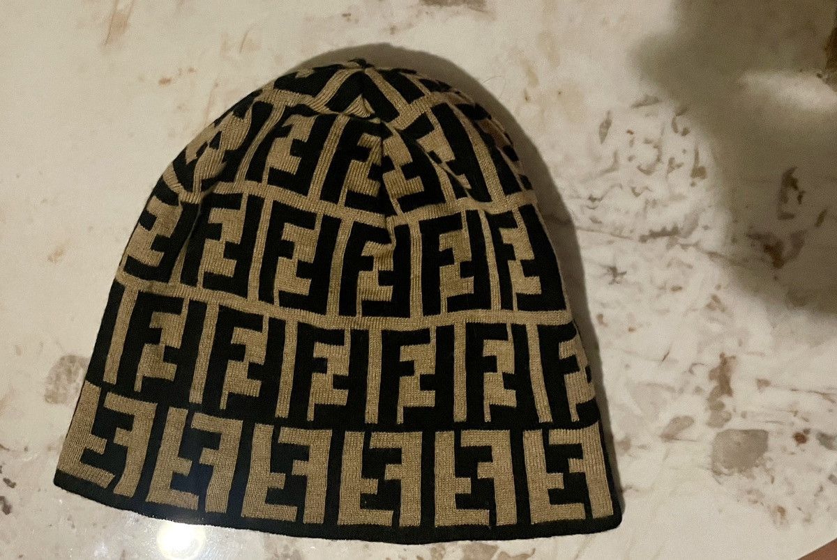 Fendi FENDI Rare Vintage FF Zucca Logomania Beanie Y2K Size ONE SIZE - 9 Thumbnail