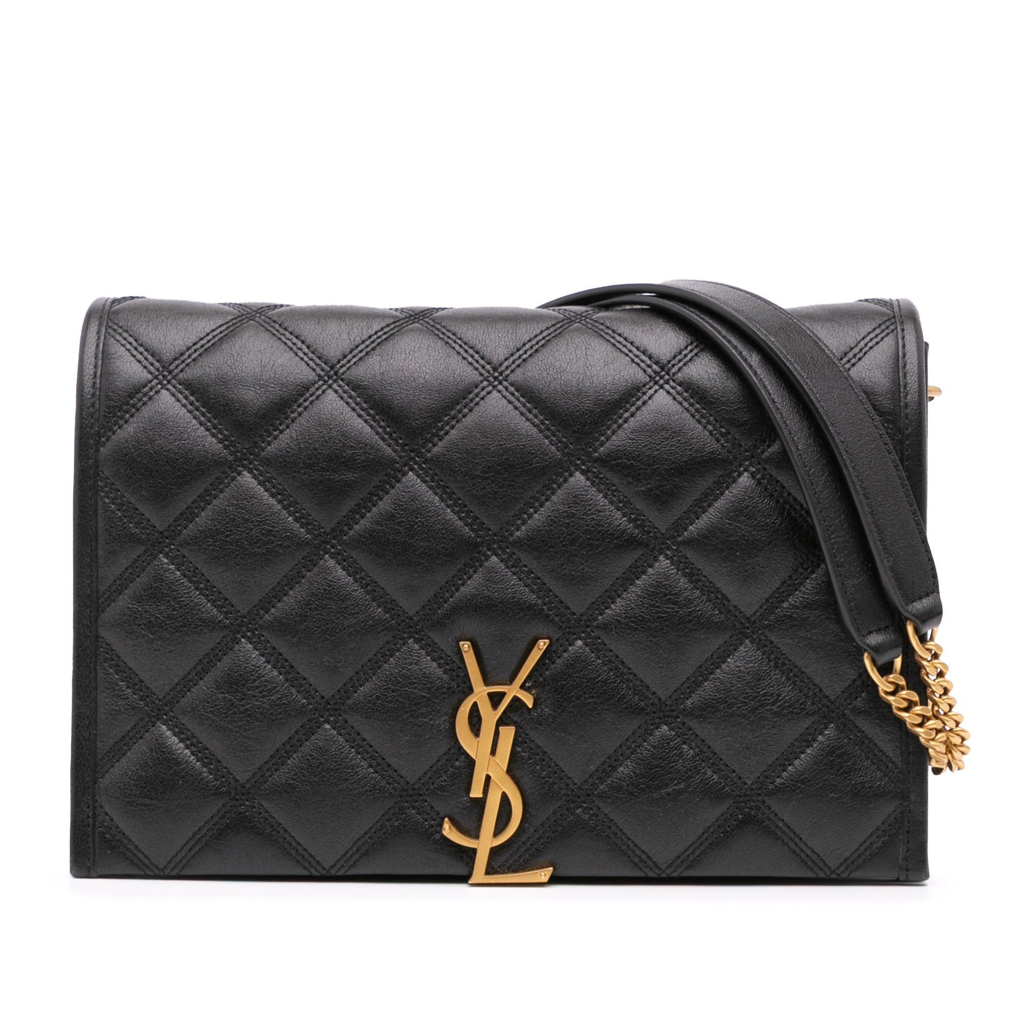 Saint Laurent Paris Saint Laurent Mini Quilted Lambskin Becky Chain Bag Black Size ONE SIZE - 1 Thumbnail
