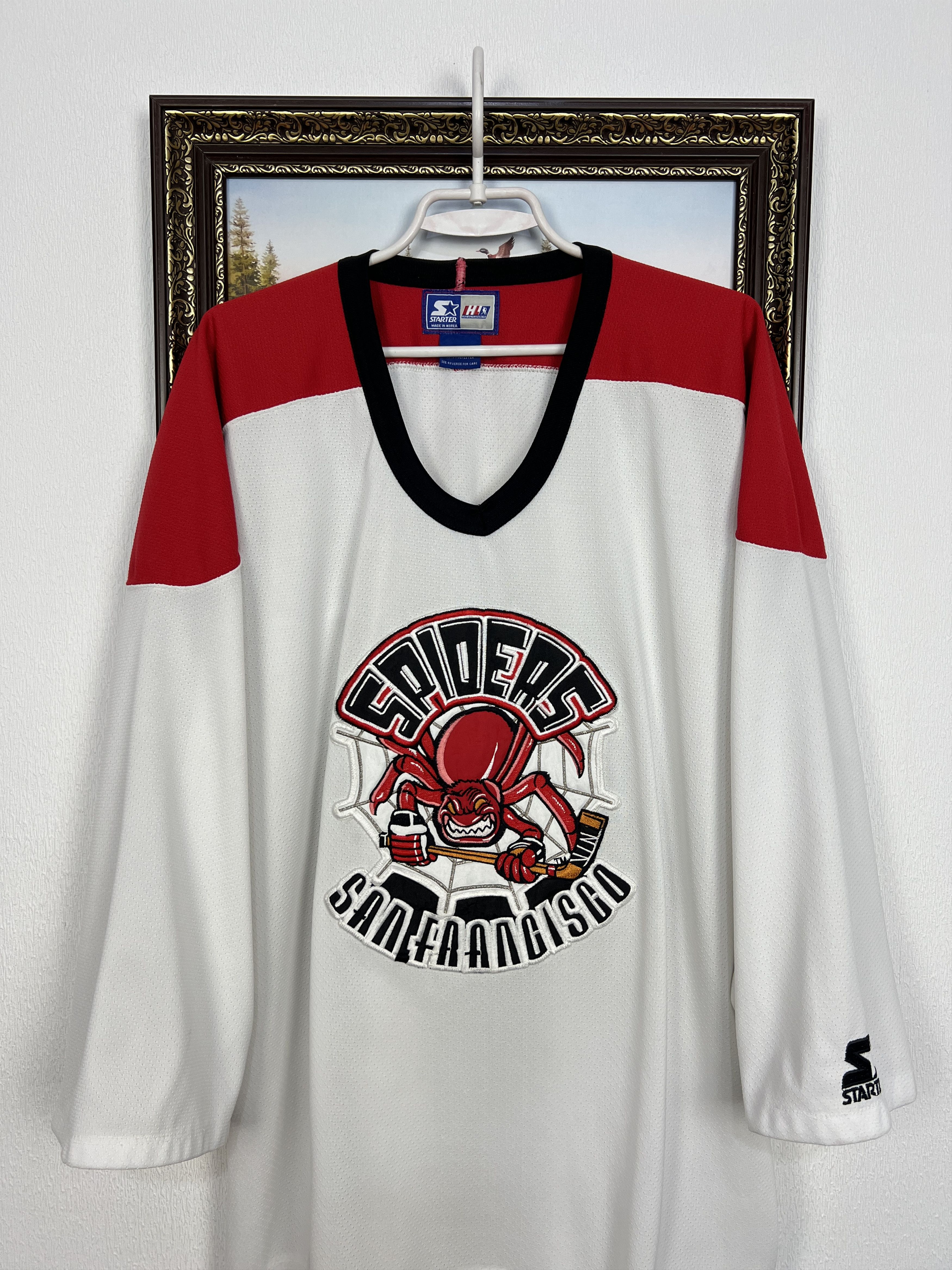 Starter Vintage 90's Starter San Francisco Spiders IHL Jersey Mens Size US XL / EU 56 / 4 - 2 Thumbnail