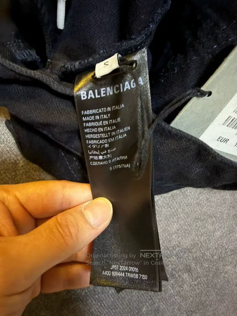 Balenciaga Balenciaga size S Drawstring Washed Patchwork Tie-Dye Jean Size US 27 - 4 Thumbnail