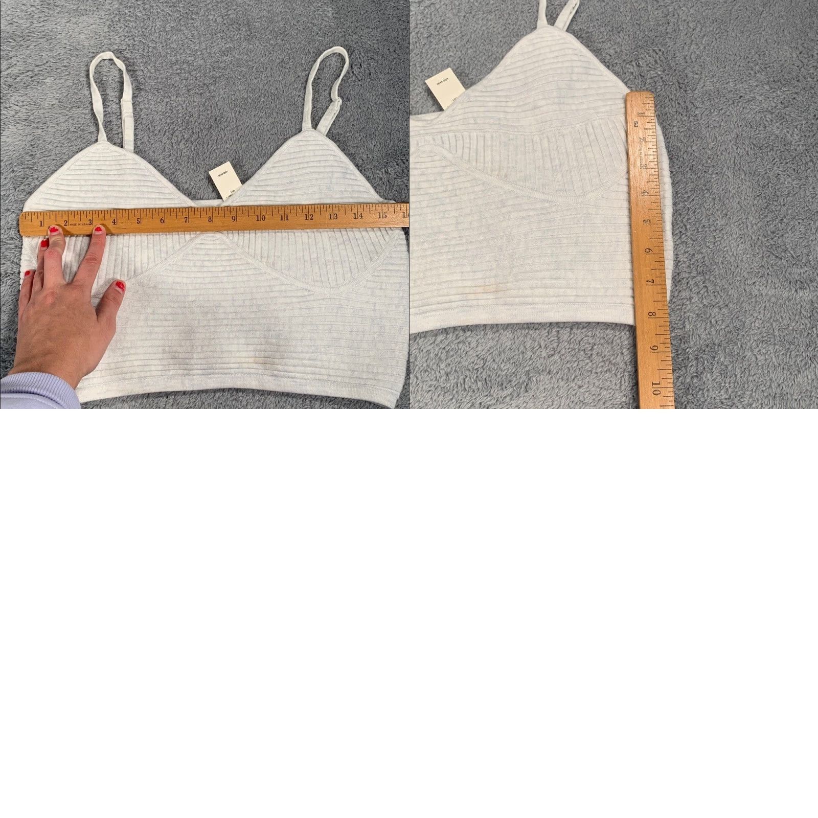 Vintage **Aerie White Regular Fit Cropped Camisole Top** User: Aerie White Regular Fit Cropped Camisole Top Size L / US 10 / IT 46 - 8 Thumbnail