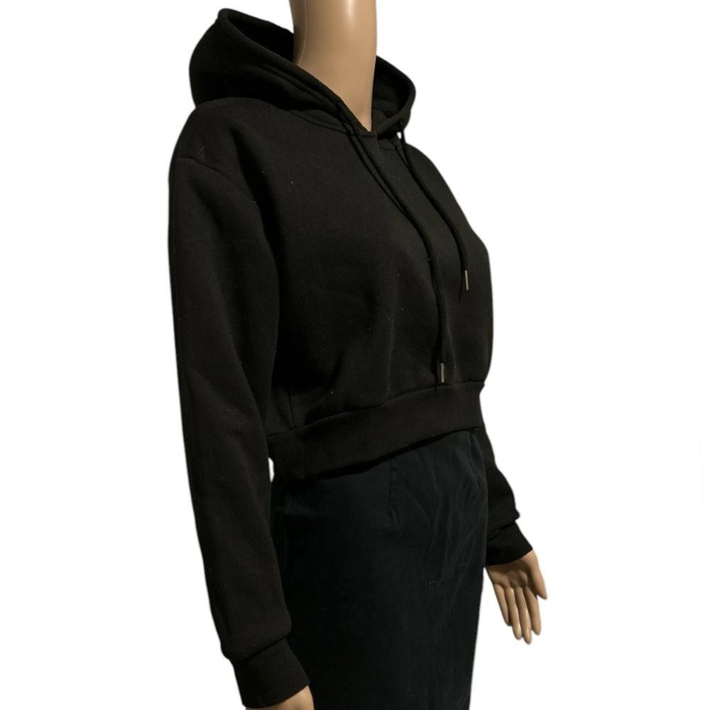 Shein SHEIN Black cropped hoodie Size S / US 4 / IT 40 - 2 Thumbnail