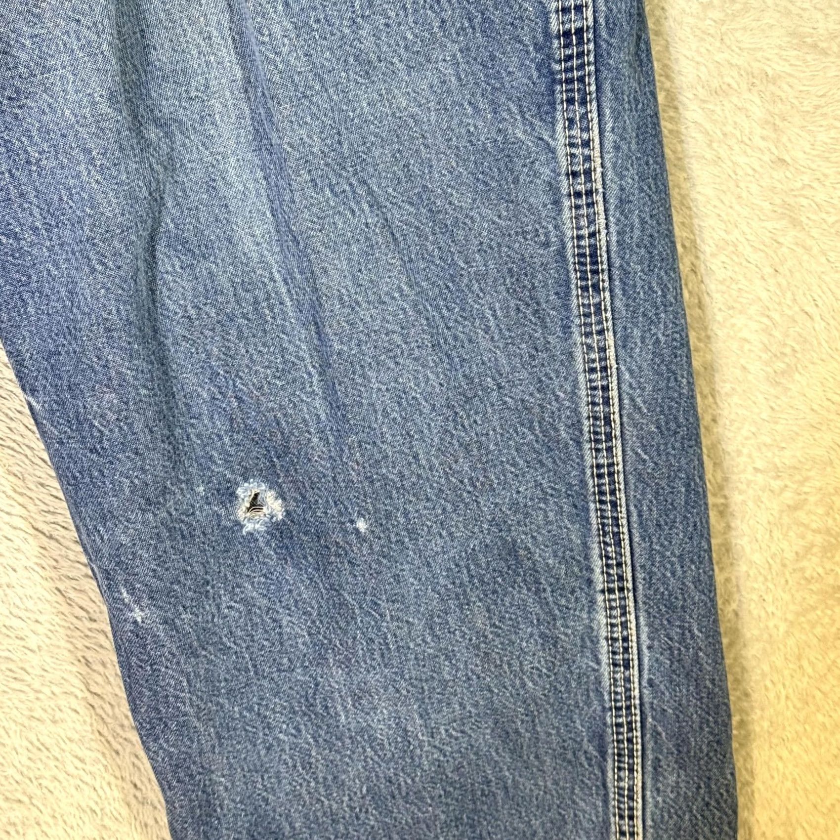Carhartt VINTAGE Carhartt FR Work Jeans Mens 44x28 CAT2 Arc Flash Denim Workwear 44x28 Blue Denim Relaxed Work Fit Regular Mens Size US 44 / EU 60 - 3 Thumbnail