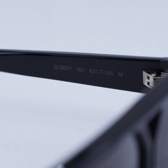 Saint Laurent Paris Saint Laurent SL569Y 001 Sunglasses Black Aviator Frame Size ONE SIZE - 7 Thumbnail