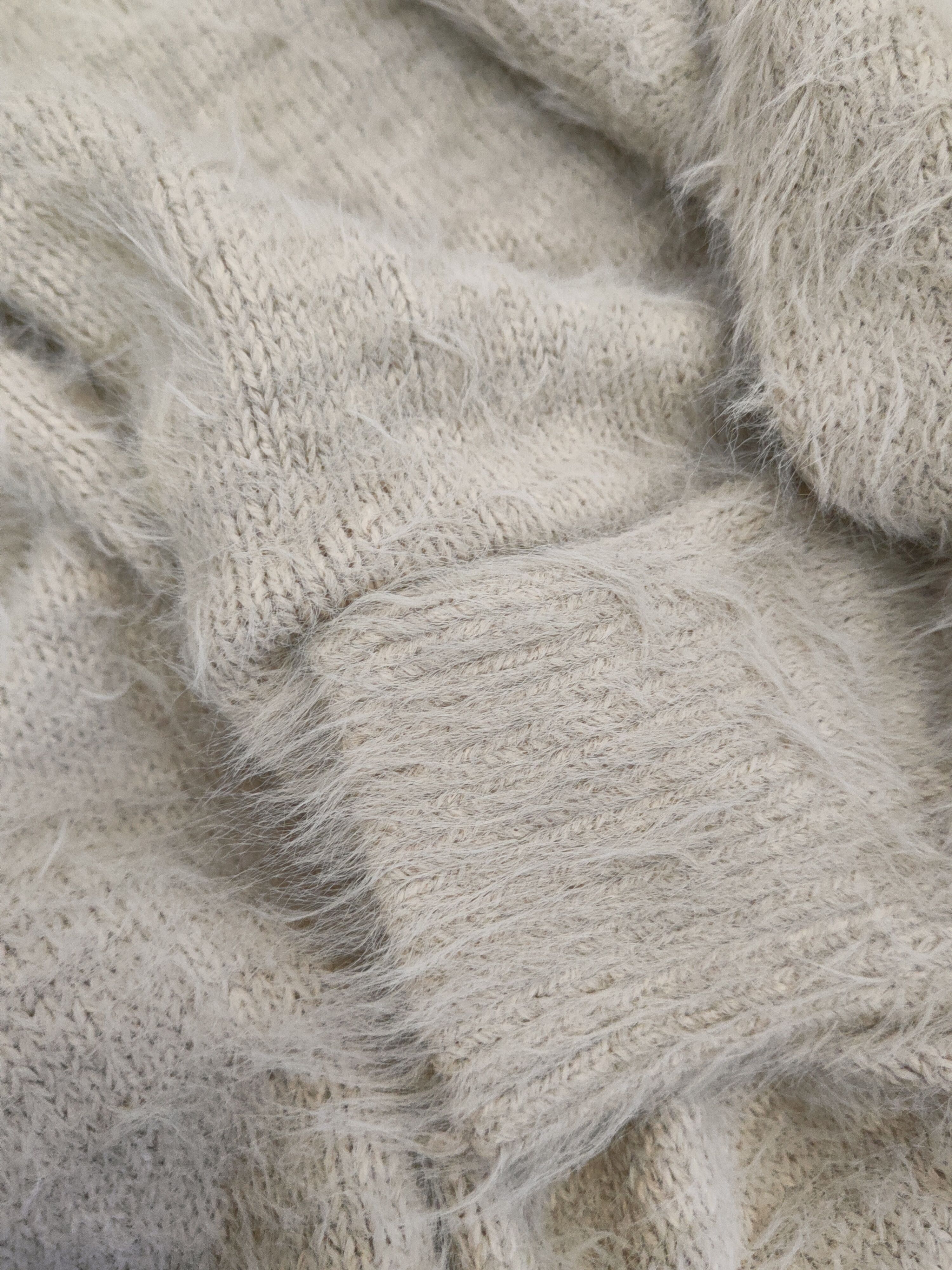 Japanese Brand DL Te Chici Terrasse Beige Fur Mohair Knitwear #46-450 Size XS / US 0-2 / IT 36-38 - 11 Thumbnail