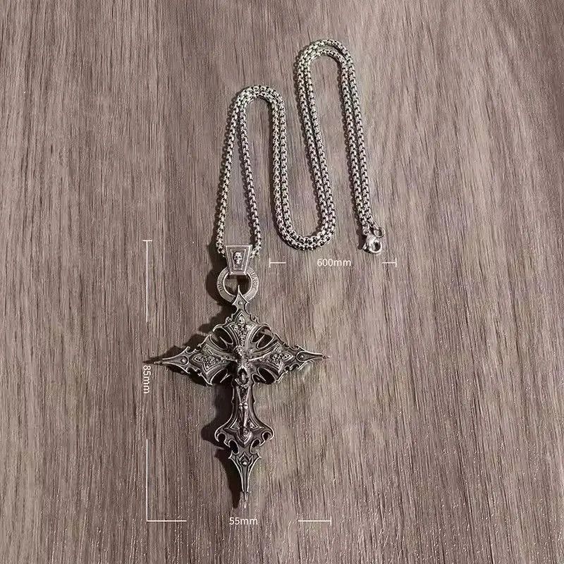 Japanese Brand Gothic Skeleton Cross Necklace Size ONE SIZE - 4 Thumbnail