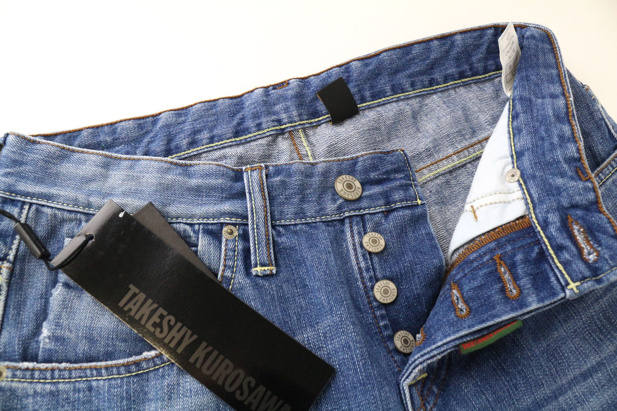 Takeshy Kurosawa TK 72 W32 Distressed Slim Taper Blue Jeans 75720 Size US 32 / EU 48 - 3 Thumbnail