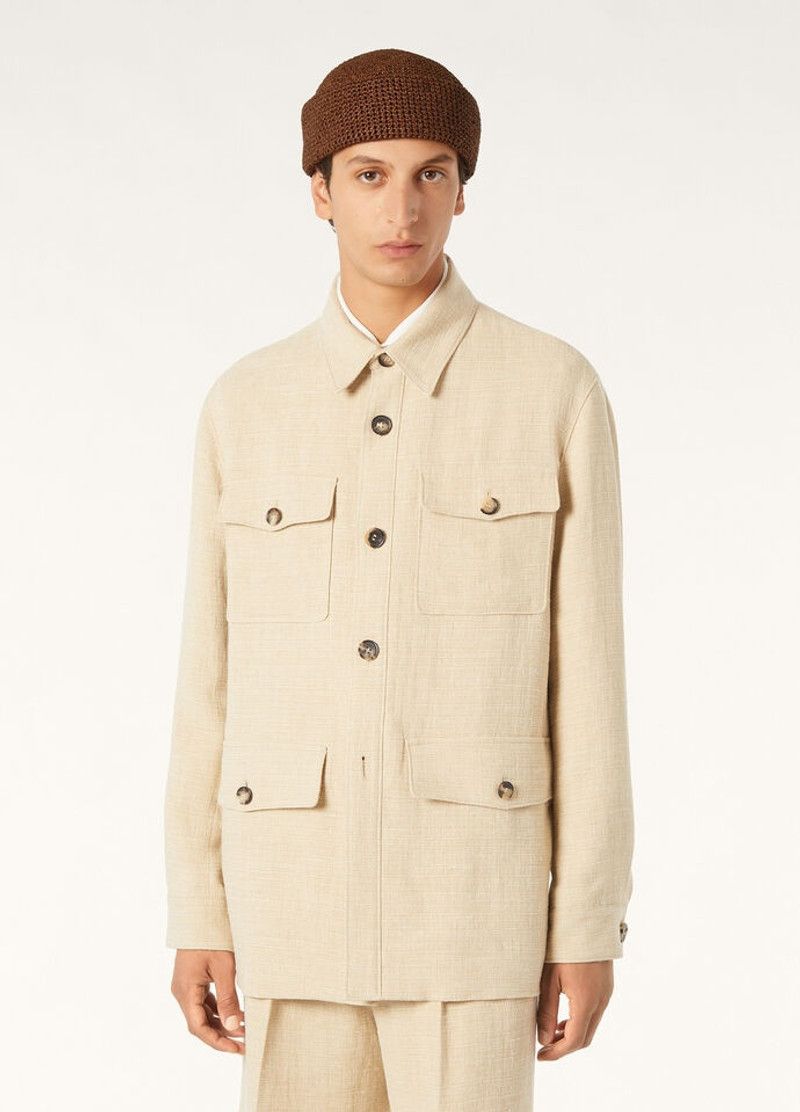 Loro Piana o1w1db10226 FAP2026 Clem Jacket in Beige Size US L / EU 52-54 / 3 - 4 Thumbnail