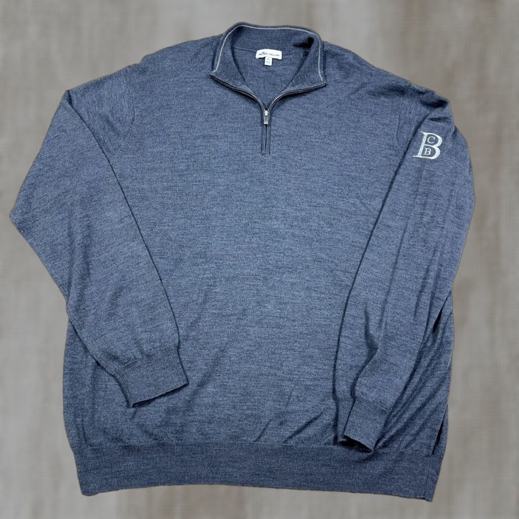 Peter Millar Peter Millar Sweater Men XL Gray Pullover Mock Neck Knit Wool Merino/Lyocell Casual, Travel, Business Sports - Regular Fit Size US XL / EU 56 / 4 - 1 Thumbnail