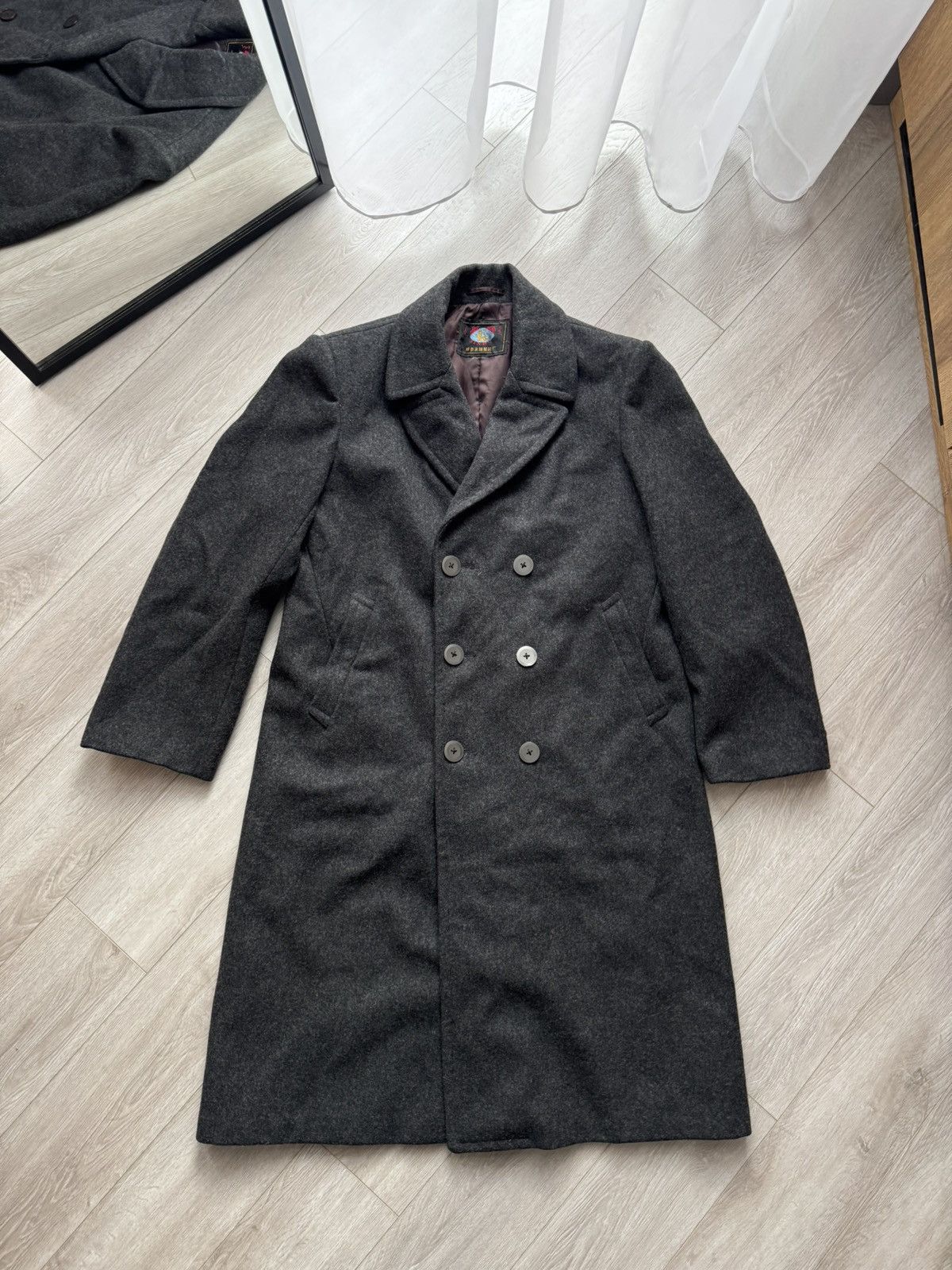 Japanese Brand Vintage Double Breasted Wool Coat – China Made – 90s Era Size US M / EU 48-50 / 2 - 1 Thumbnail