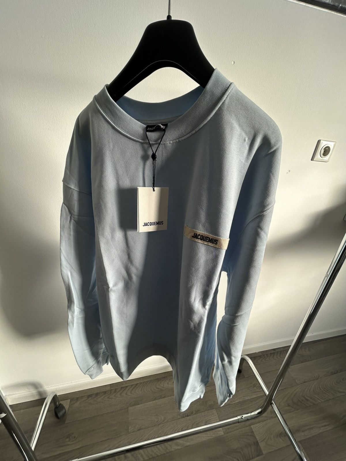 Jacquemus Jacquemus Gros Grain Hoodie in blue Light Size US M / EU 48-50 / 2 - 3 Thumbnail